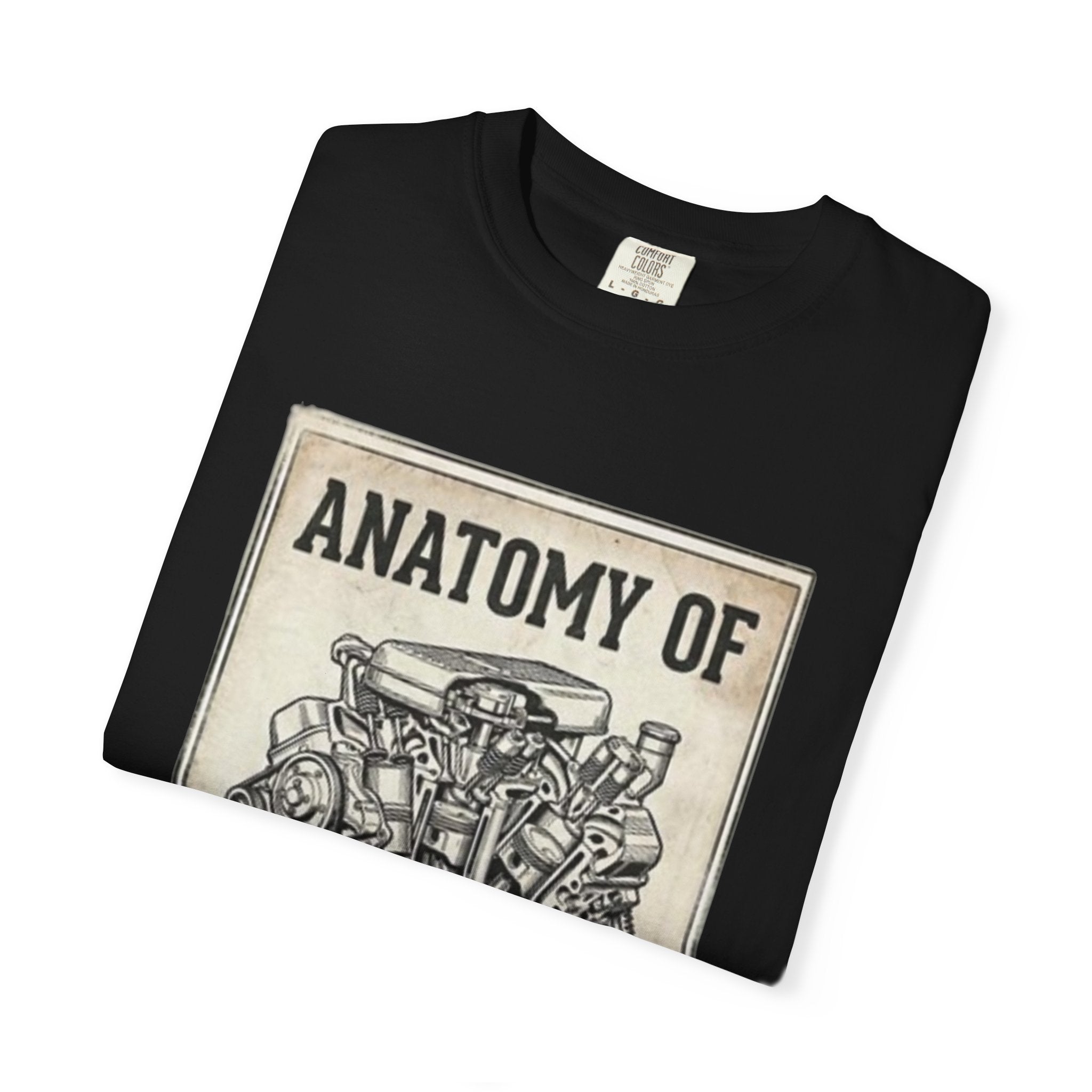 Anatomy of a V8 Engine T-Shirt — Vintage Car Engine Diagram Tee