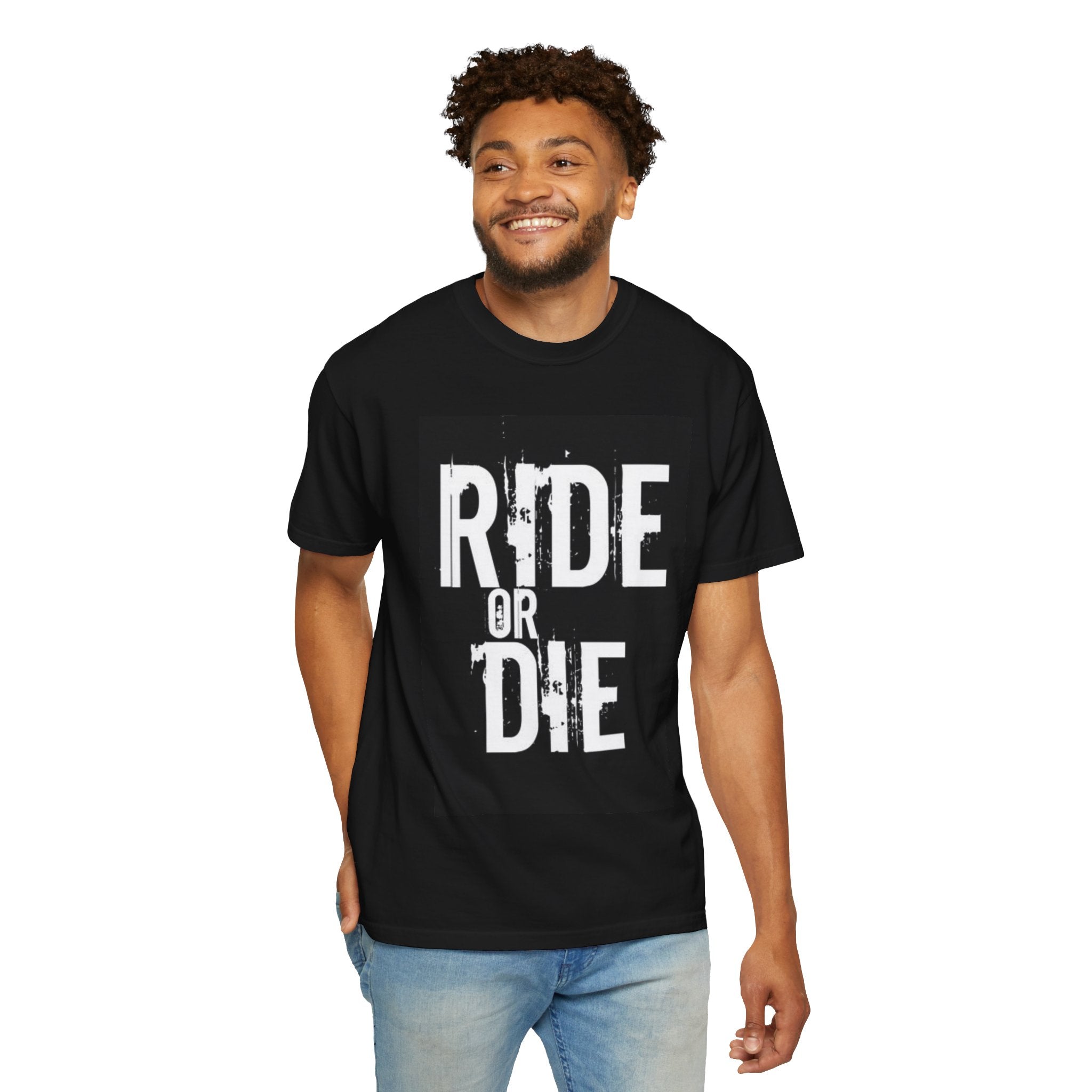Ride or Die T‑Shirt — Vintage Motorcycle/Biker Tee with ‘Wholeness’ Back Print