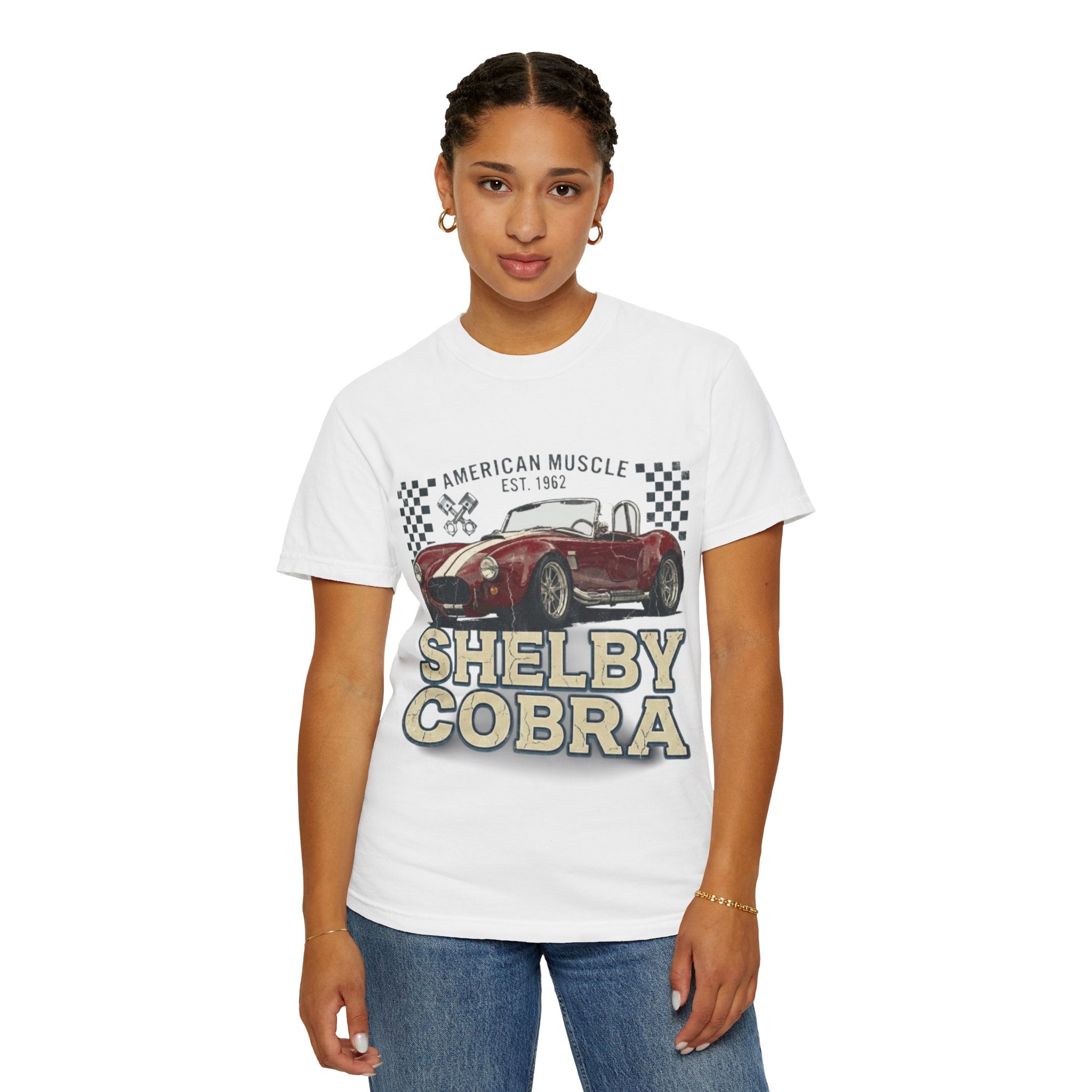 Shelby Cobra Classic Car T‑Shirt — American Muscle Vintage Racing Tee