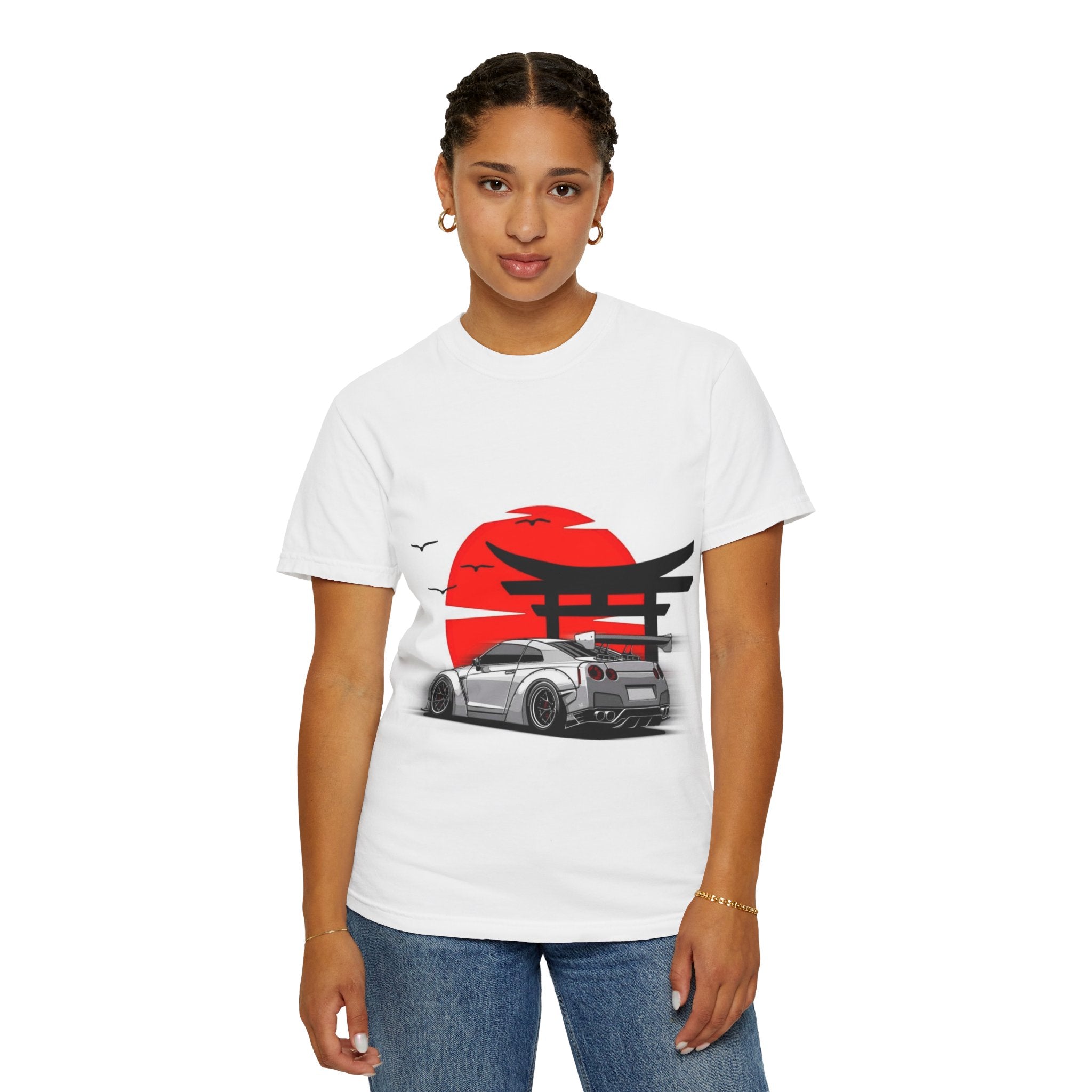 JDM Skyline Tee — Red Sun Torii Sports Car T-Shirt