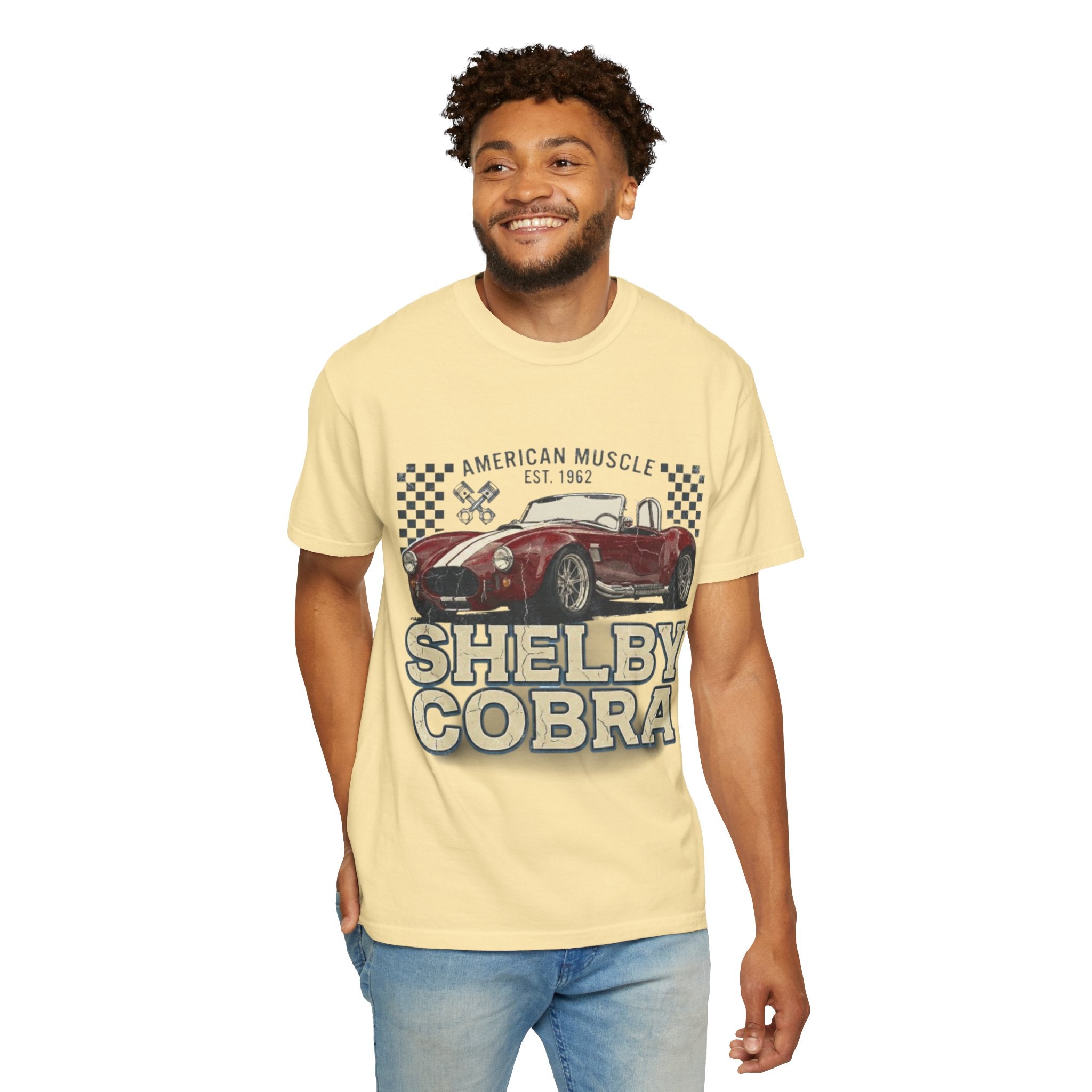 Shelby Cobra Classic Car T‑Shirt — American Muscle Vintage Racing Tee