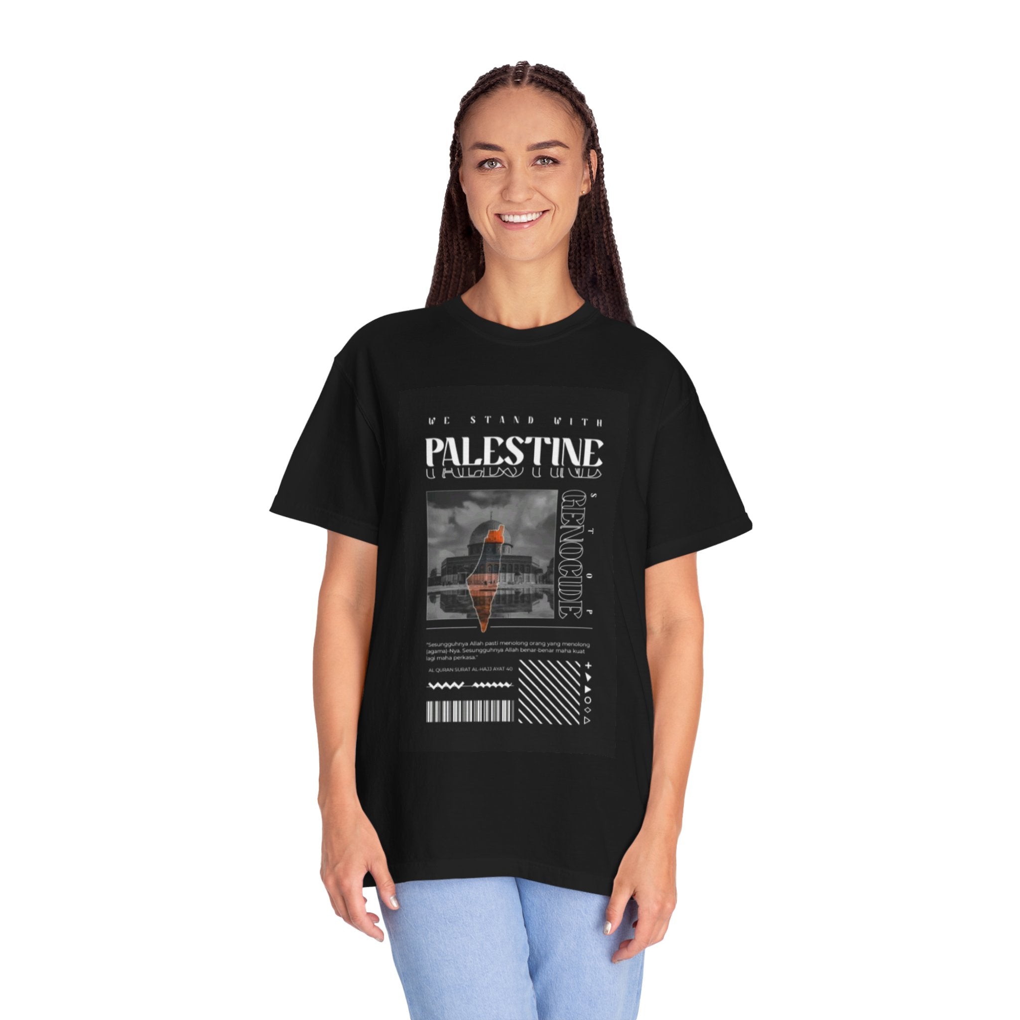 Palestine Map Graphic T-Shirt — Wholeness Back Print