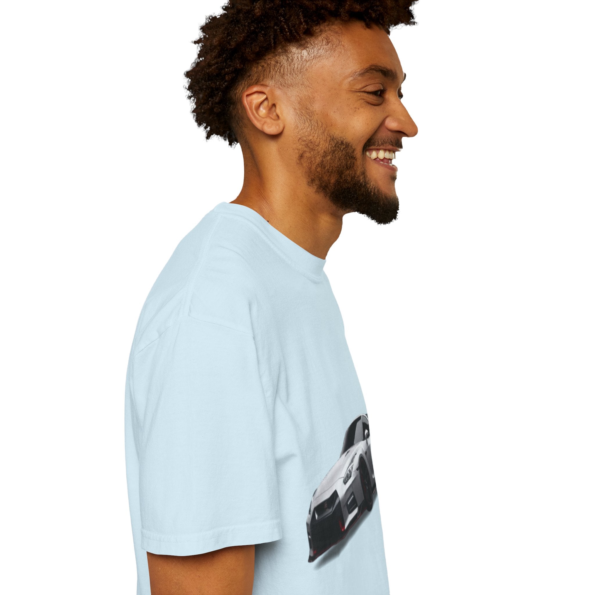 Car Enthusiast T-Shirt — Silver Sports Car Graphic with “WHOLENESS” Back Print