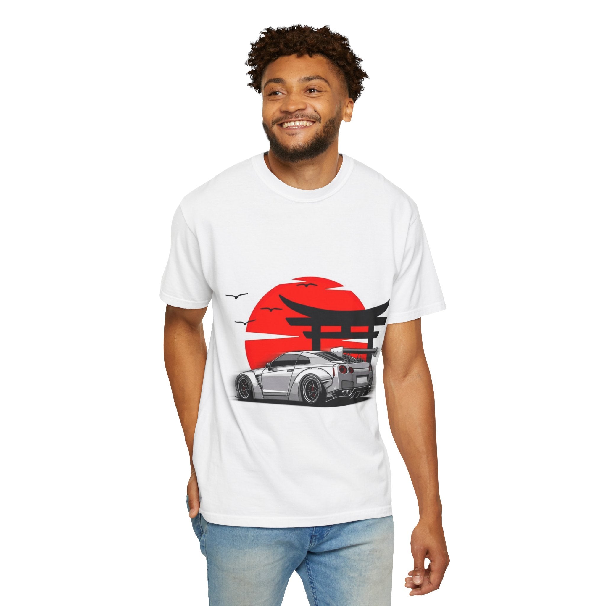 JDM Skyline Tee — Red Sun Torii Sports Car T-Shirt
