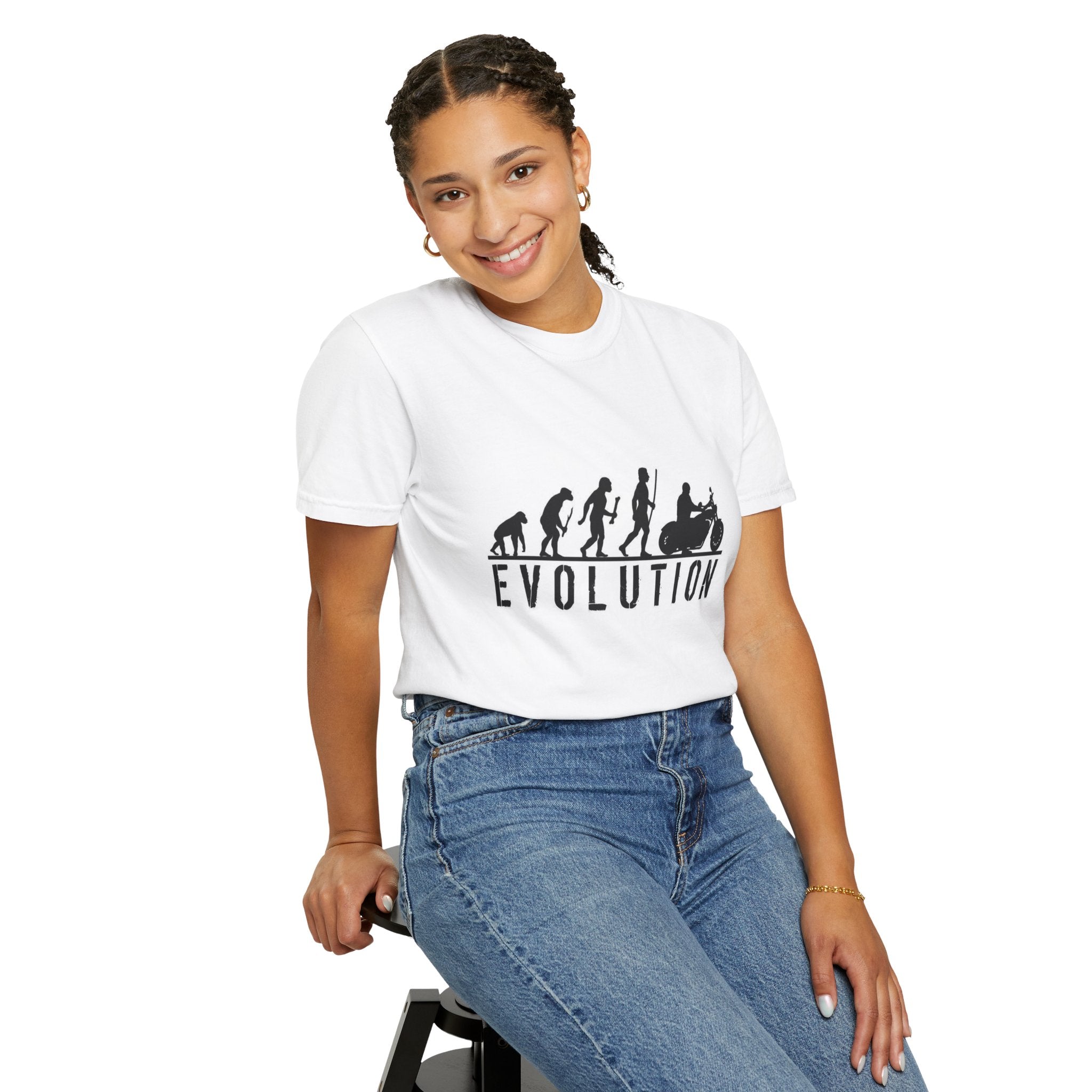 Evolution Motorcycle T-Shirt — Funny Biker Evolution Graphic Tee