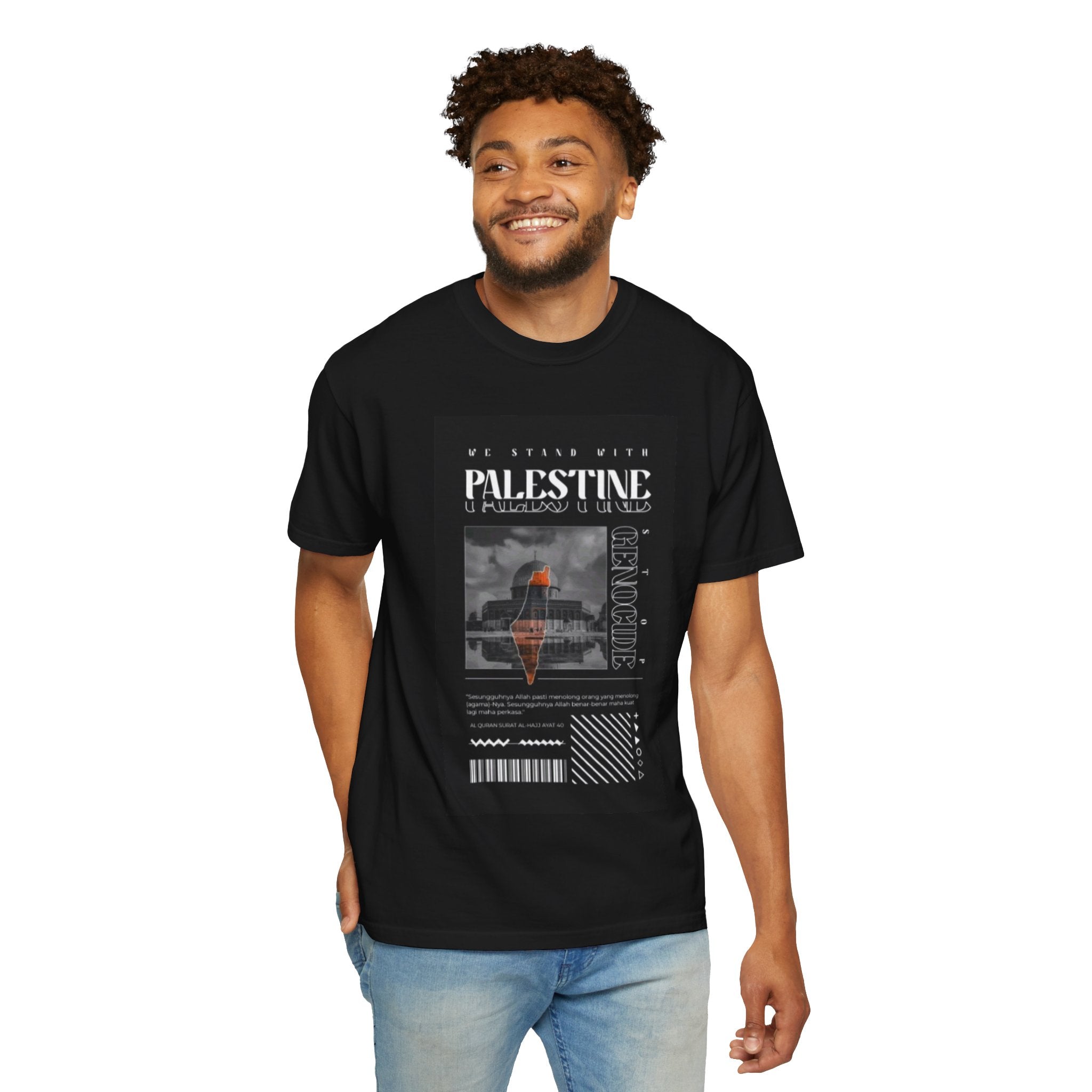 Palestine Map Graphic T-Shirt — Wholeness Back Print