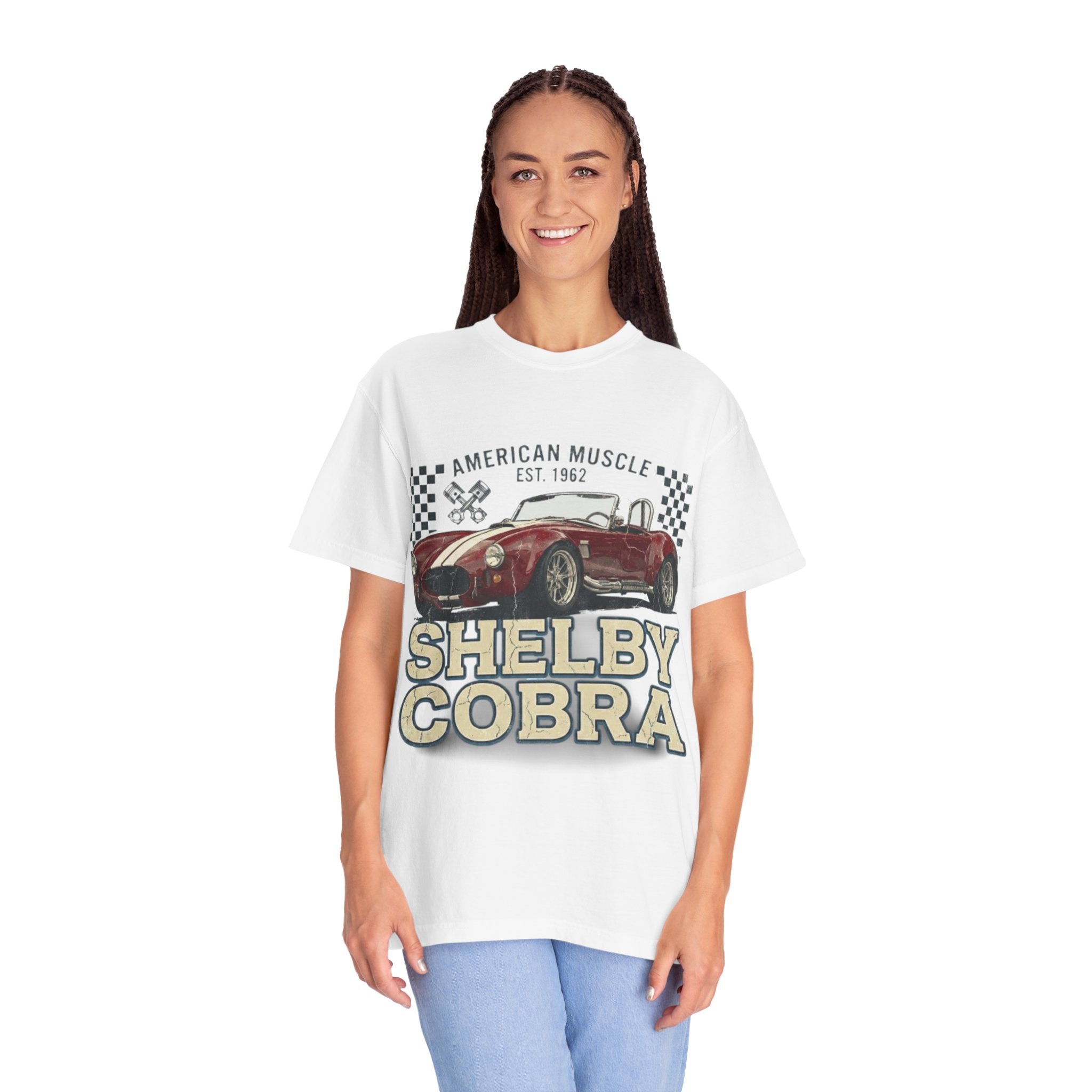 Shelby Cobra Classic Car T‑Shirt — American Muscle Vintage Racing Tee