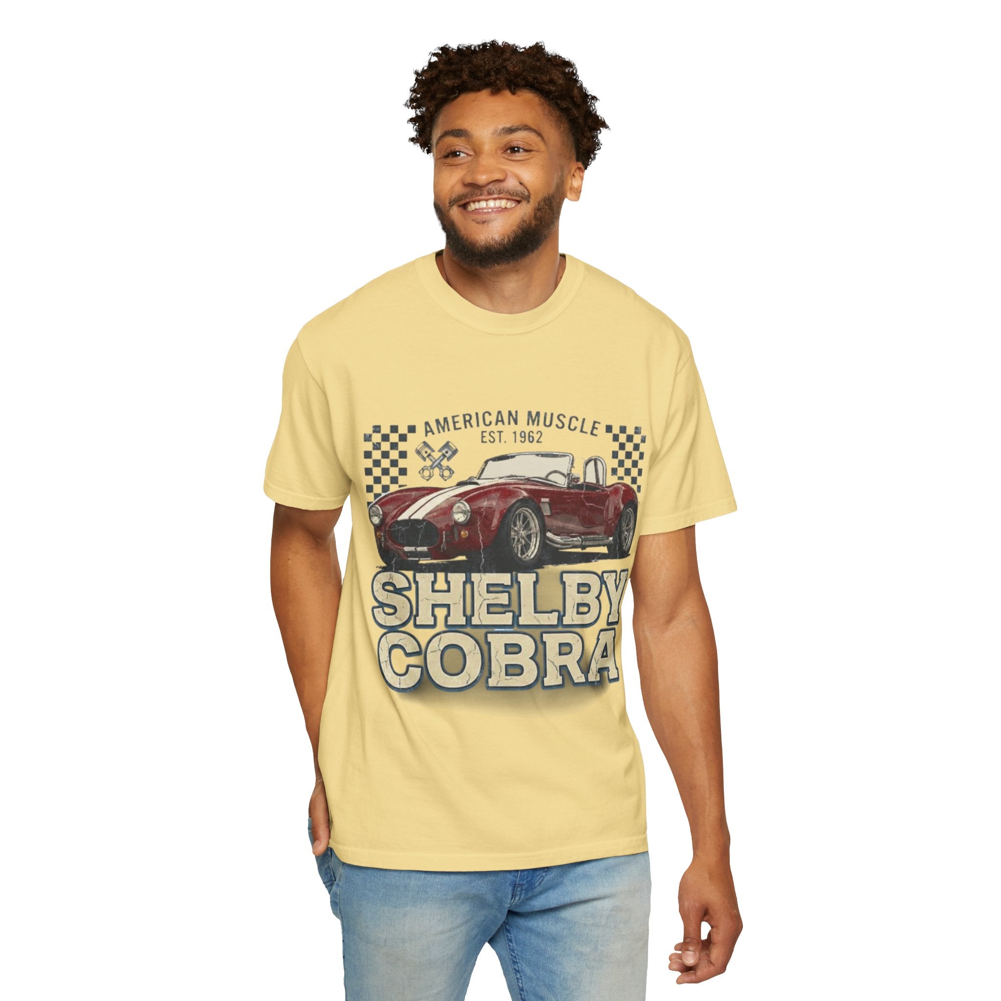 Shelby Cobra Classic Car T‑Shirt — American Muscle Vintage Racing Tee