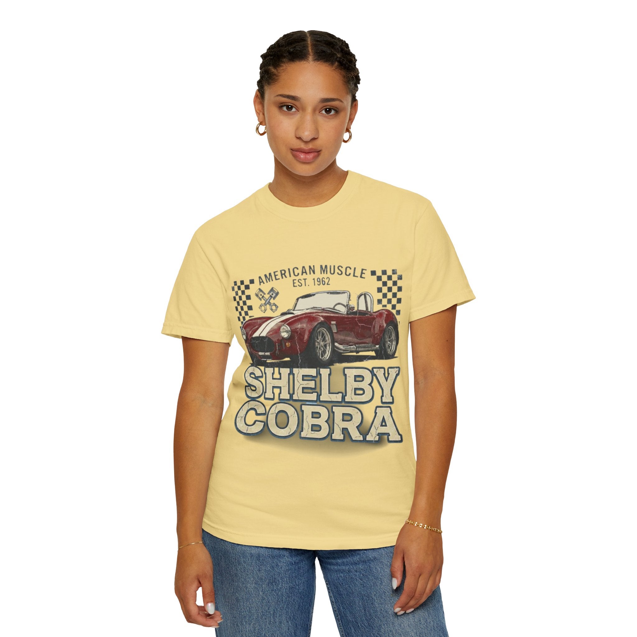 Shelby Cobra Classic Car T‑Shirt — American Muscle Vintage Racing Tee