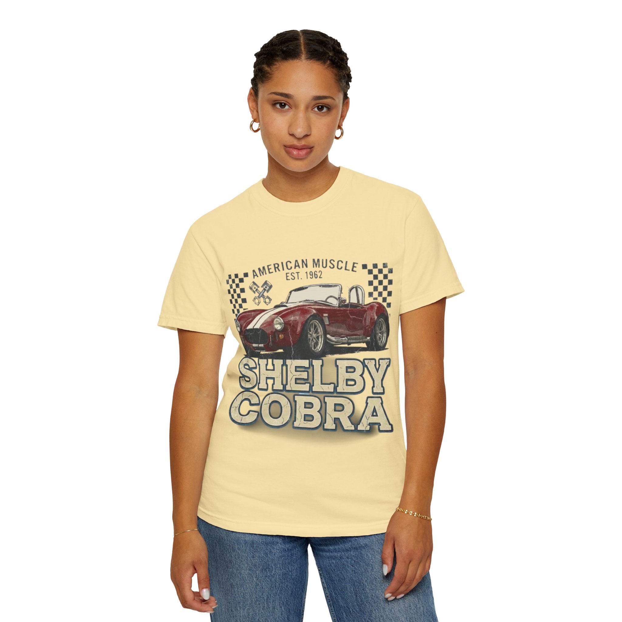 Shelby Cobra Classic Car T‑Shirt — American Muscle Vintage Racing Tee