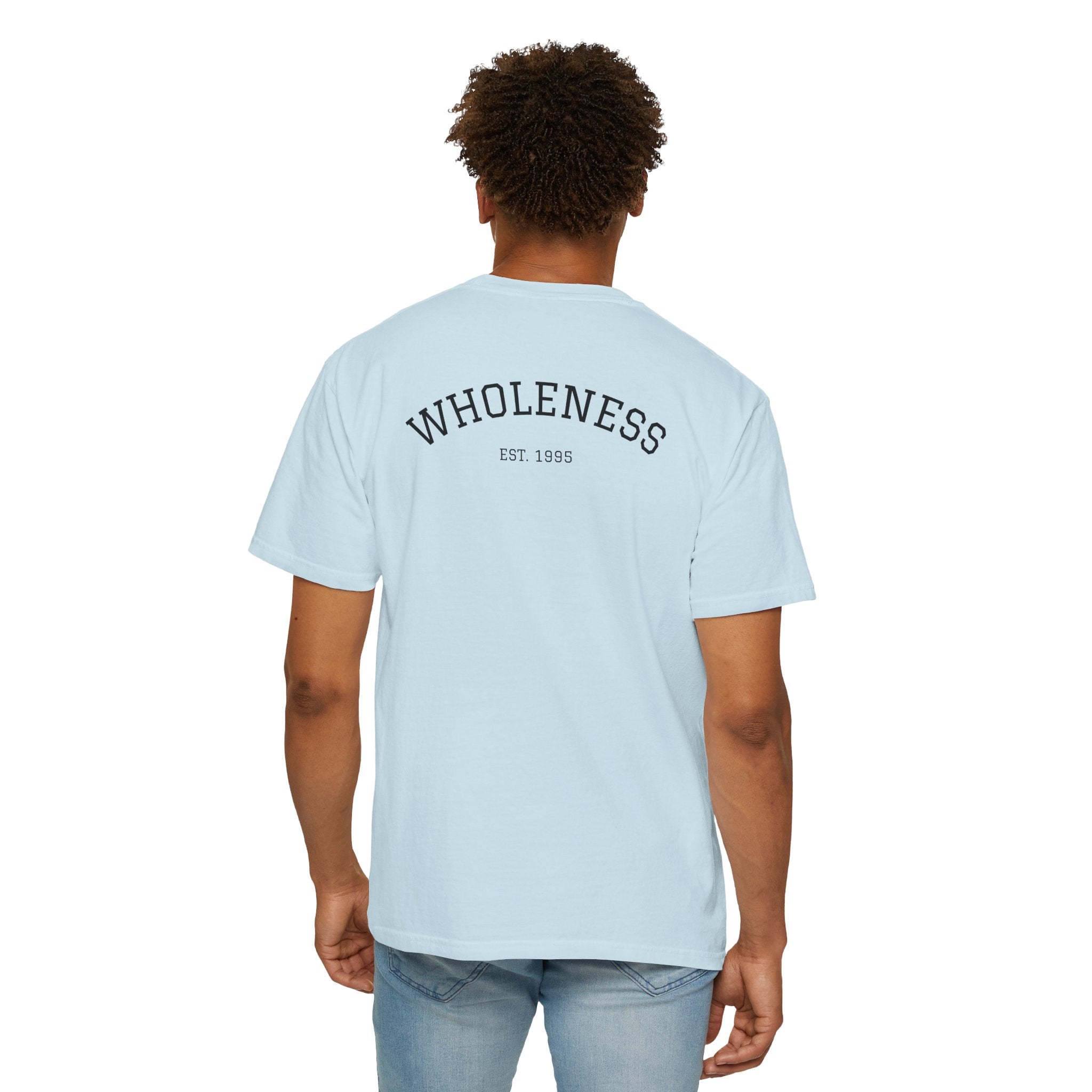 Car Enthusiast T-Shirt — Silver Sports Car Graphic with “WHOLENESS” Back Print