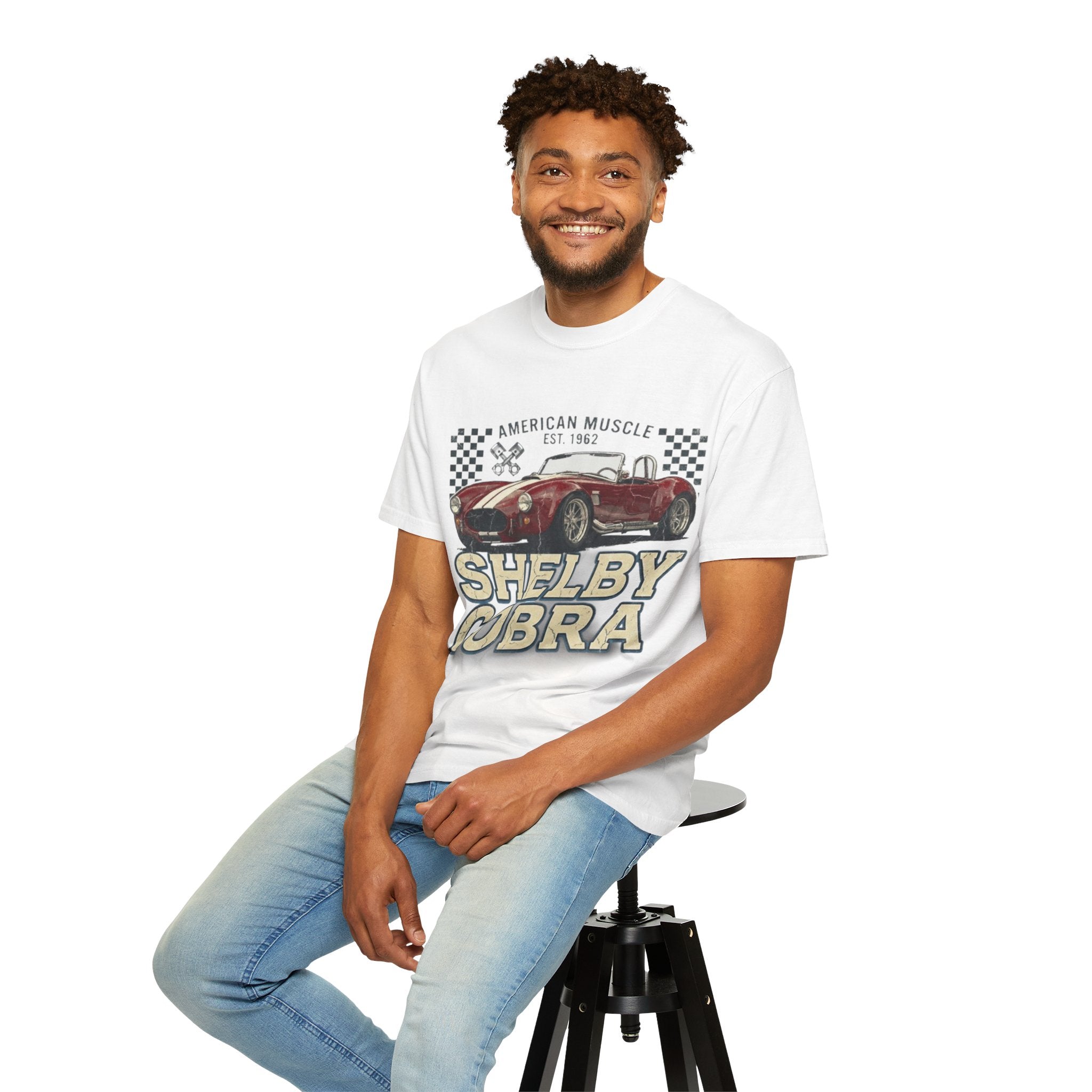 Shelby Cobra Classic Car T‑Shirt — American Muscle Vintage Racing Tee