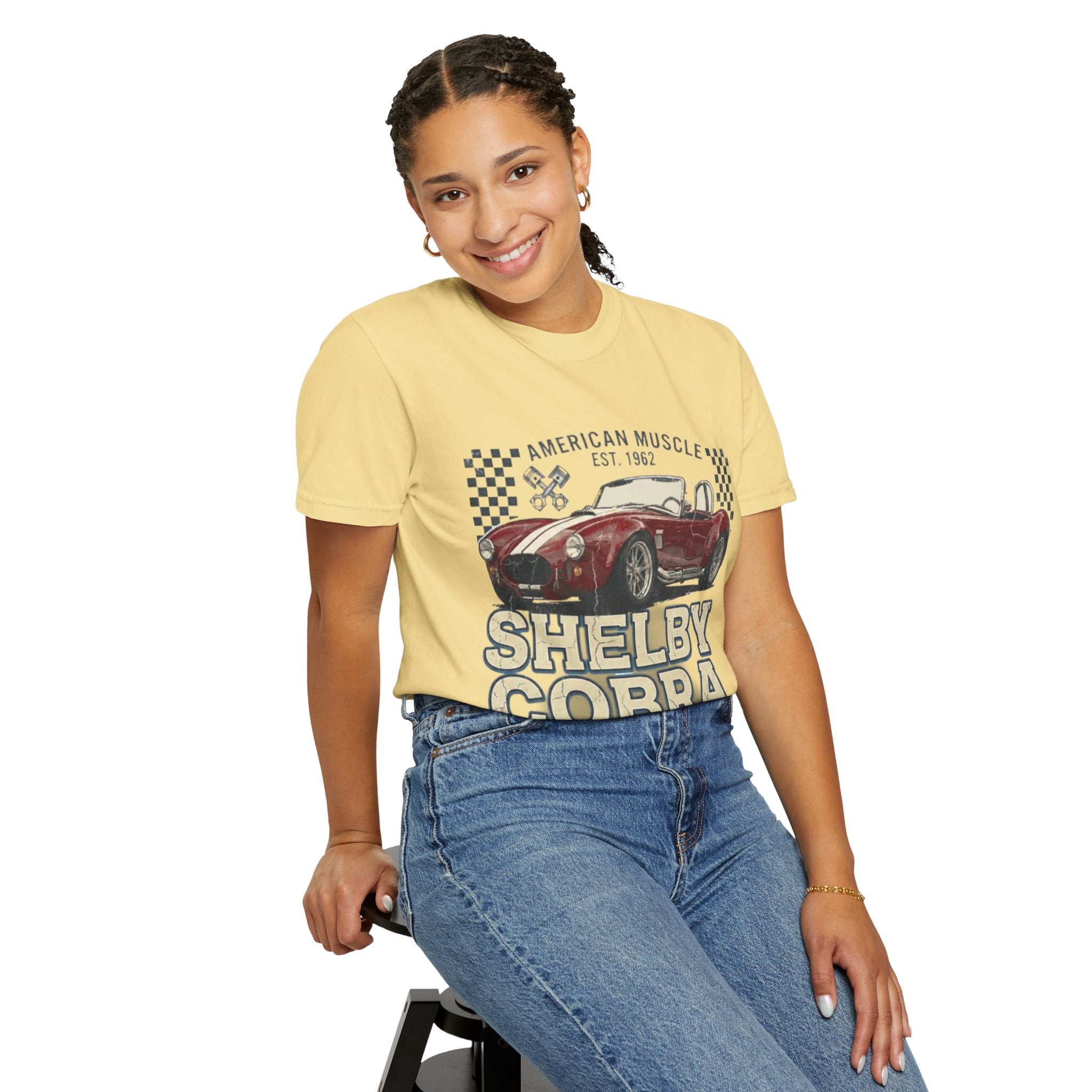 Shelby Cobra Classic Car T‑Shirt — American Muscle Vintage Racing Tee