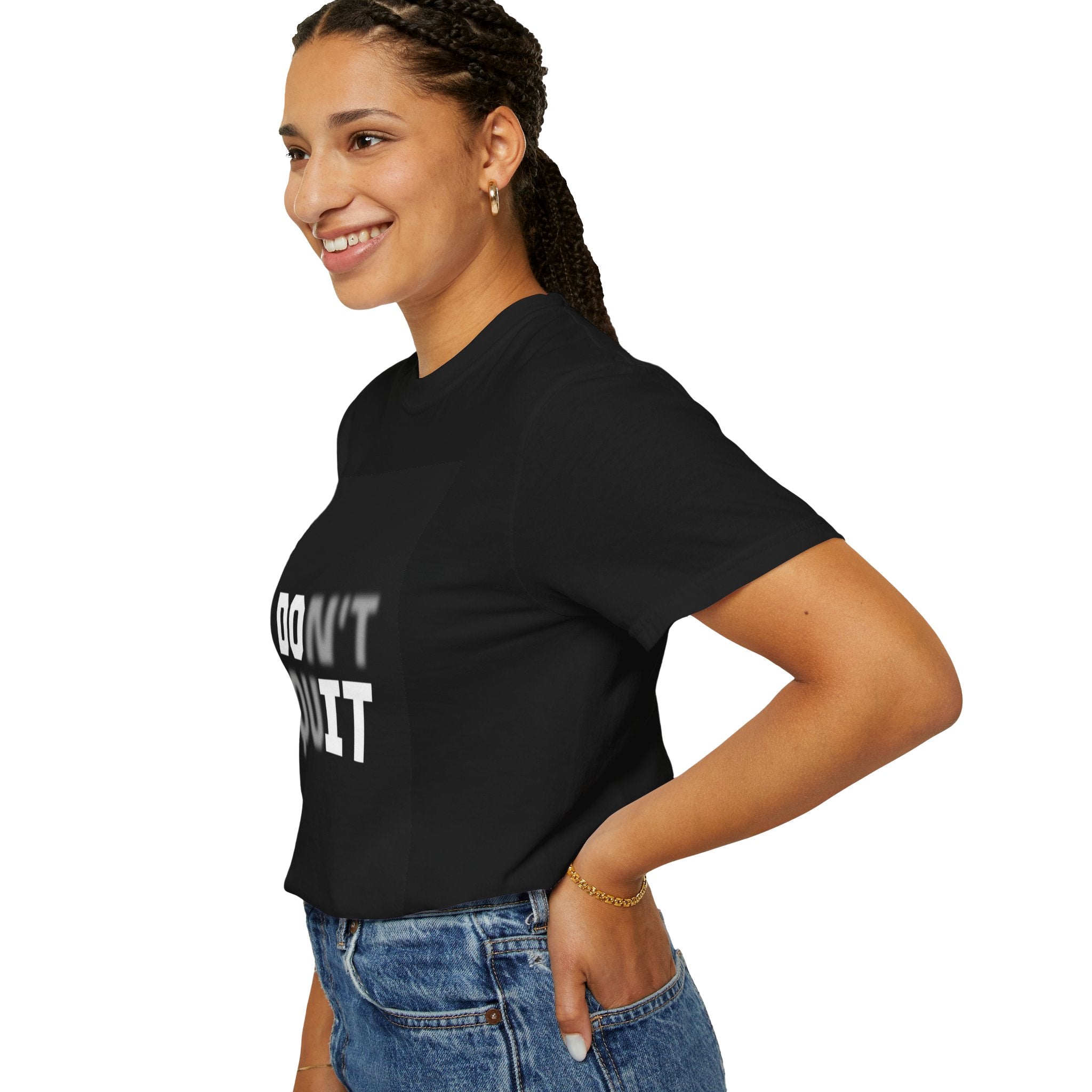 Don’t Quit Motivational T-Shirt — Wholeness Back Print, Inspirational Gym & Everyday Tee