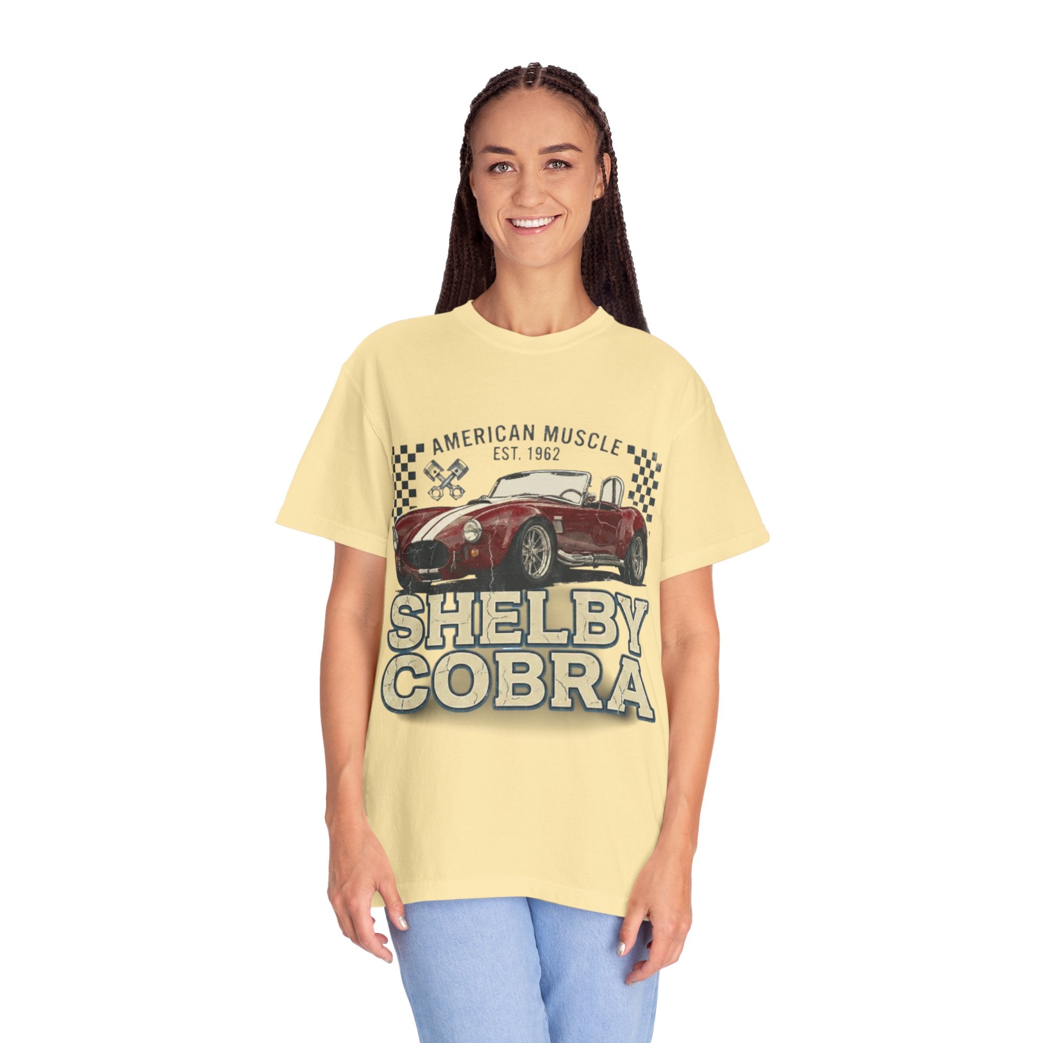 Shelby Cobra Classic Car T‑Shirt — American Muscle Vintage Racing Tee