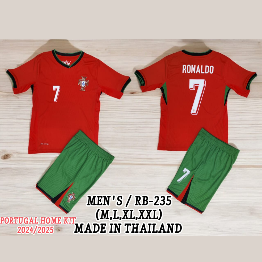 Portugal Home Kit Football Jersey - Men Size (Replica)
