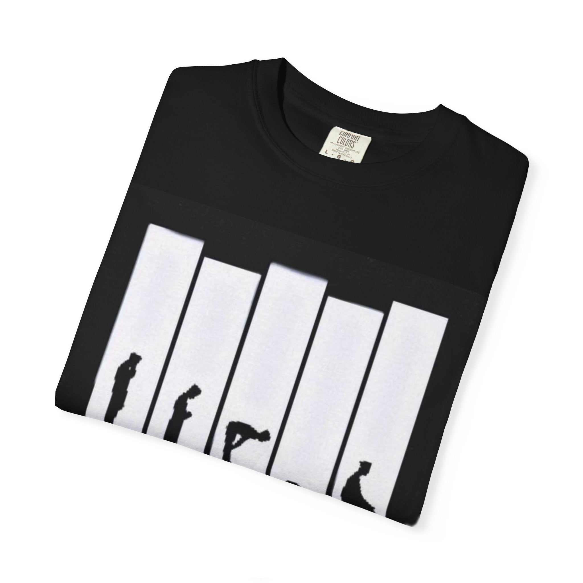 Bookshelf Graphic T-Shirt — "Paperbacks & Coffee" Minimalist Reading Tee