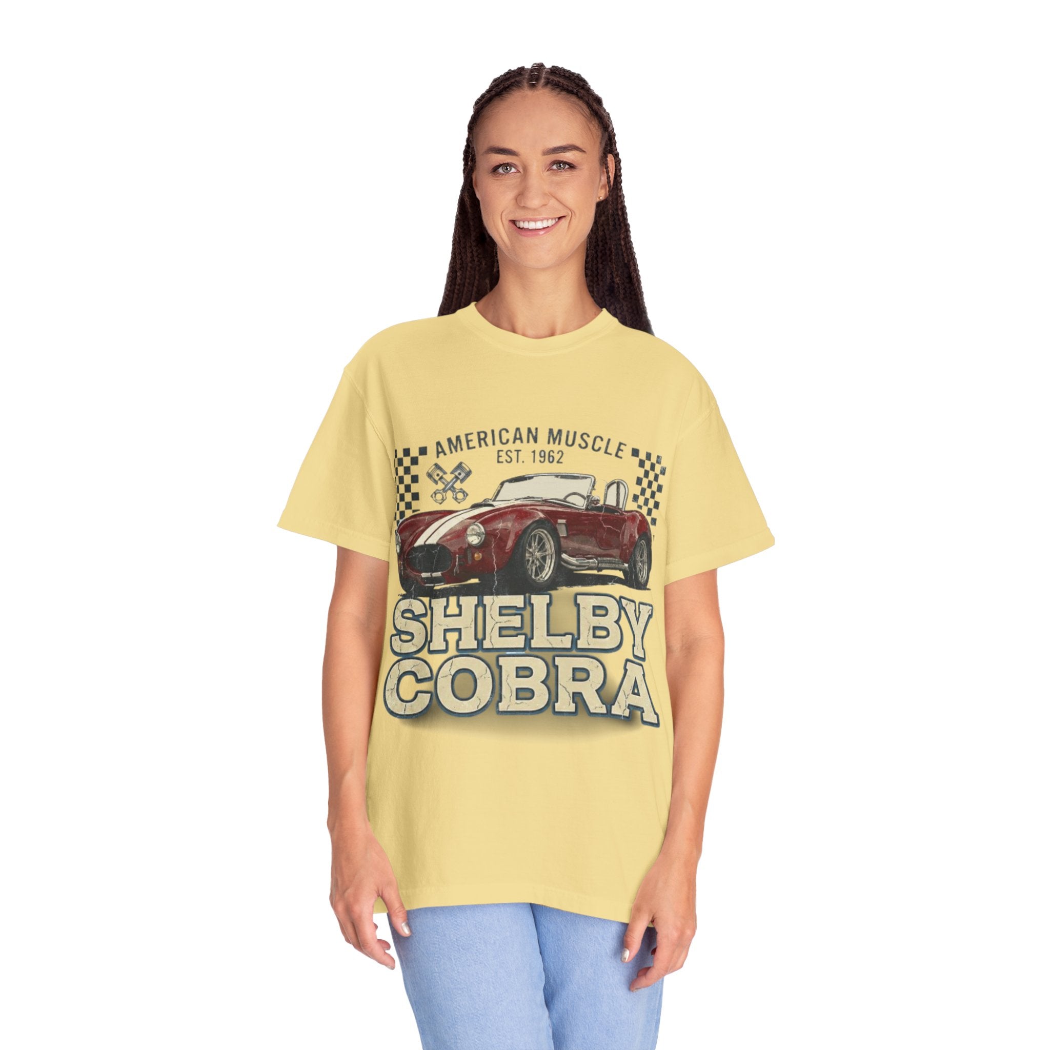 Shelby Cobra Classic Car T‑Shirt — American Muscle Vintage Racing Tee