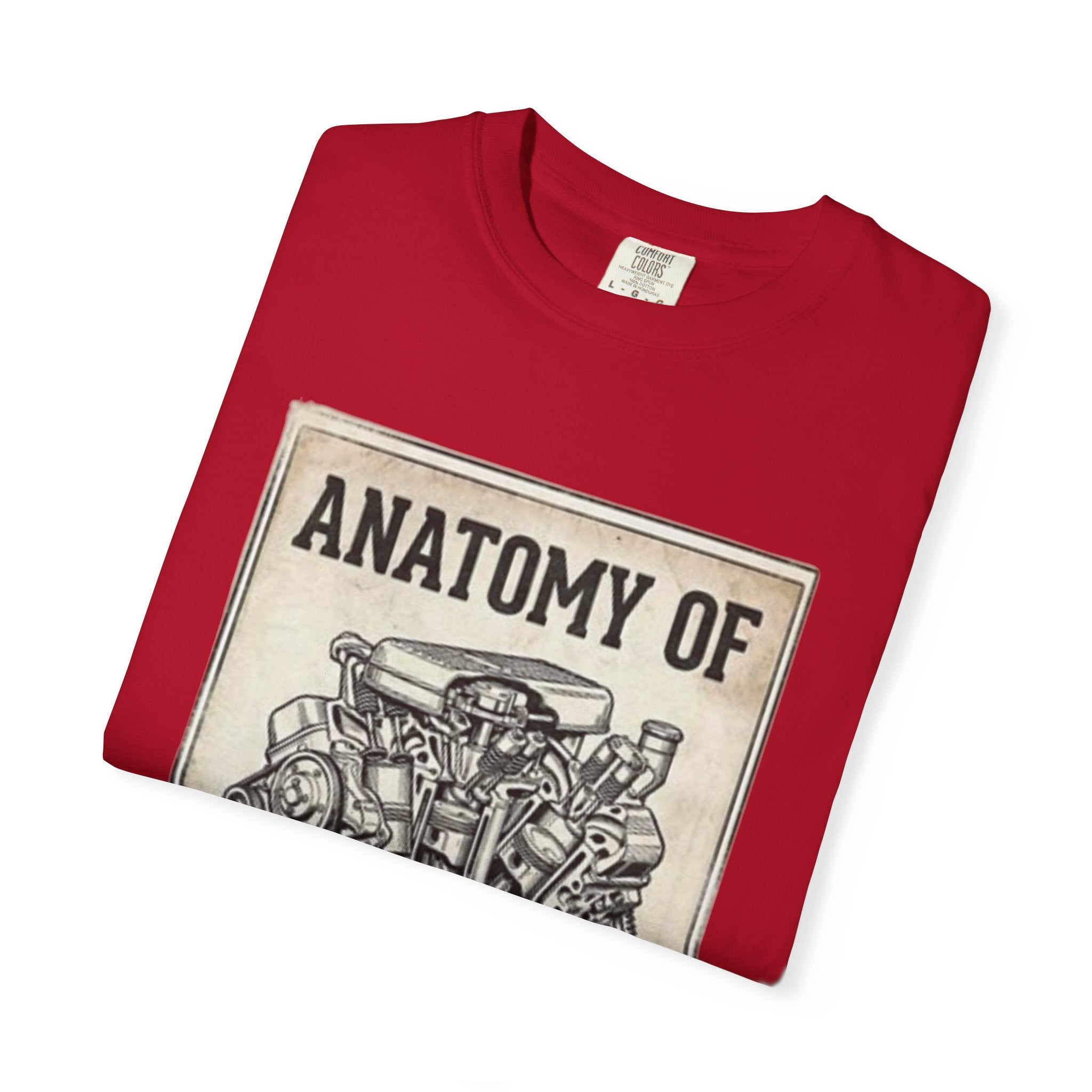 Anatomy of a V8 Engine T-Shirt — Vintage Car Engine Diagram Tee