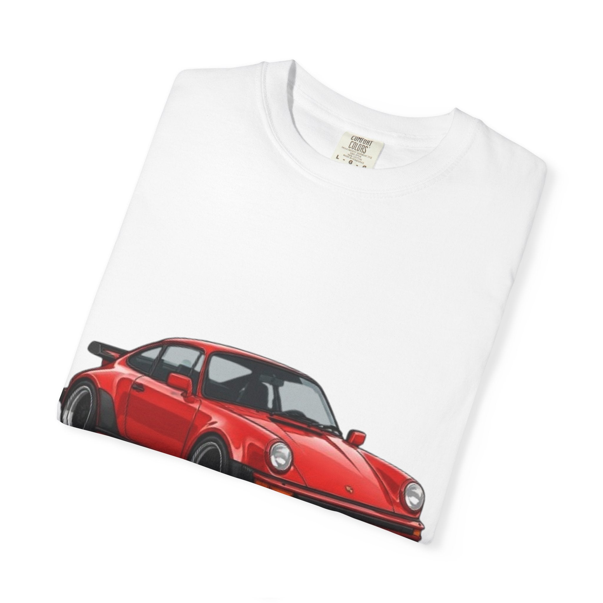 Vintage Red Sports Car T-Shirt — Retro Porsche Illustration Tee