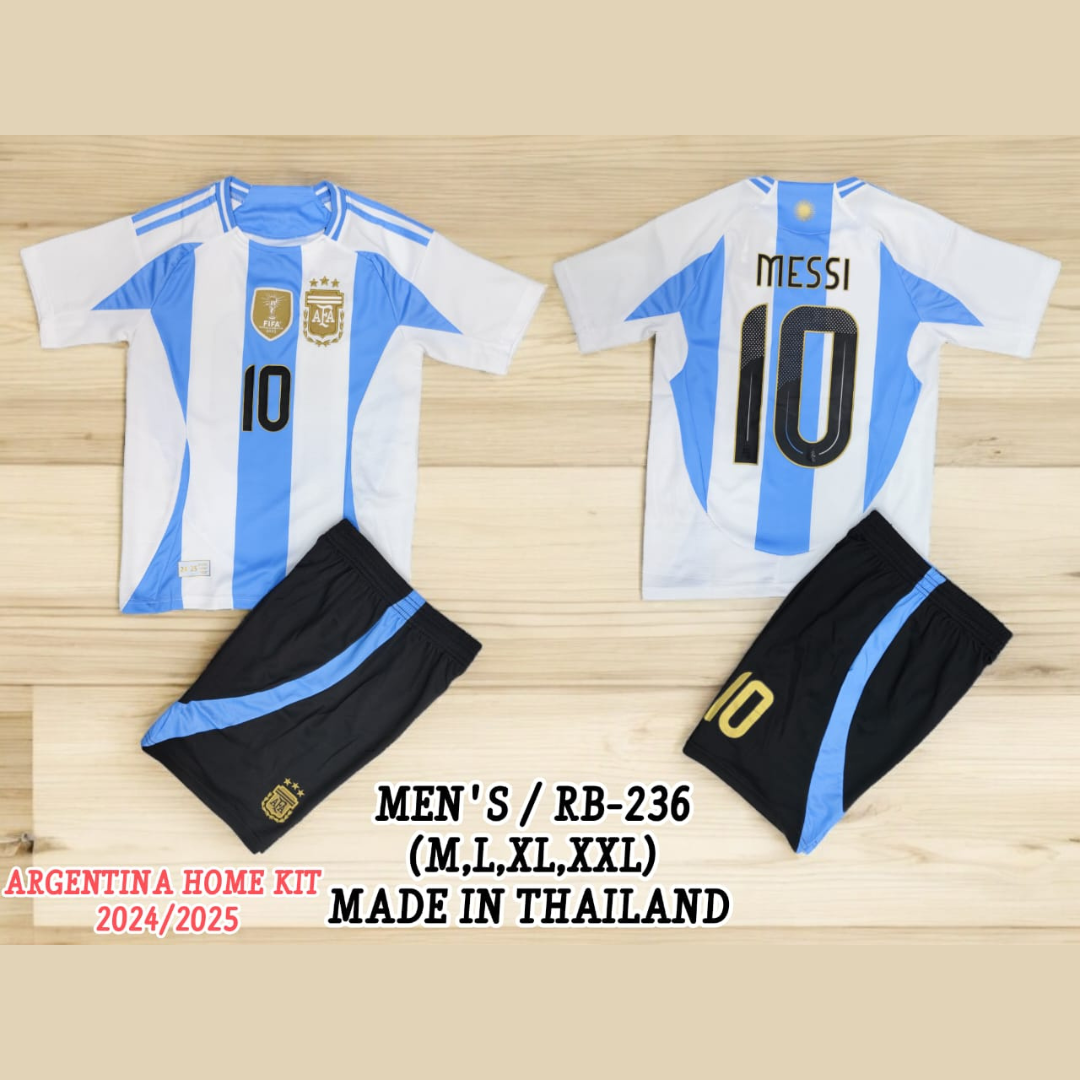 Argentina Home Kit Football Jersey - Men Size (Replica)