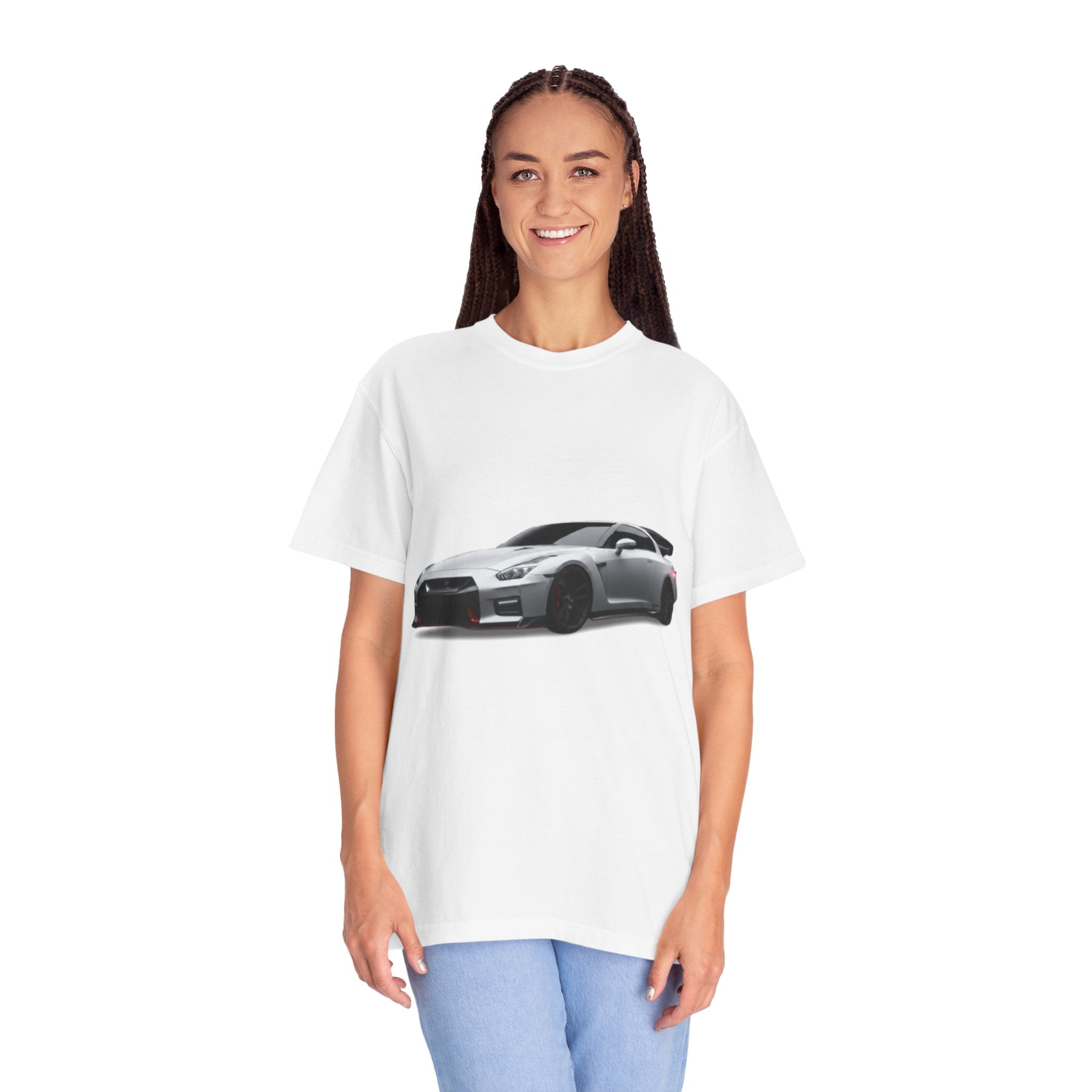 Car Enthusiast T-Shirt — Silver Sports Car Graphic with “WHOLENESS” Back Print