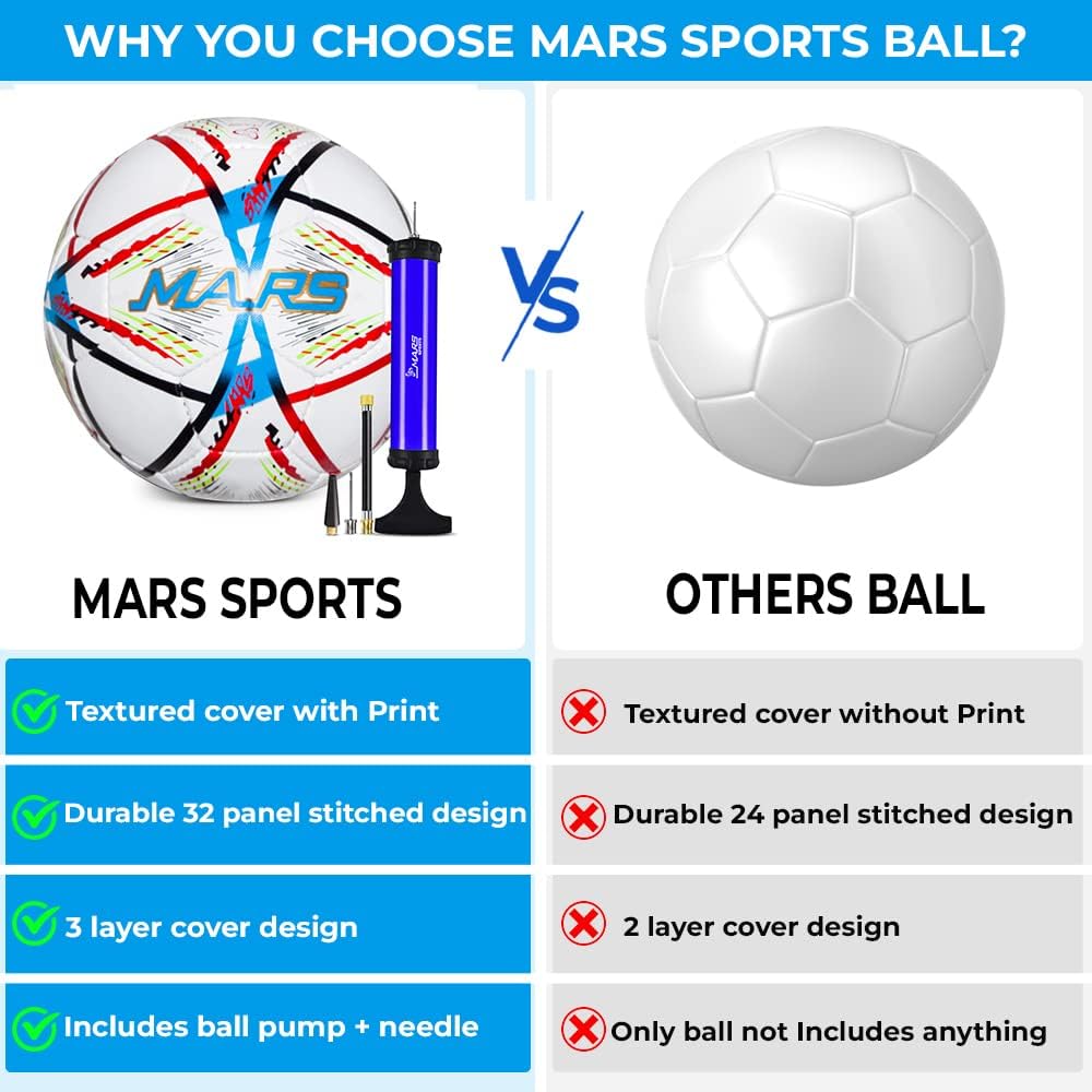 Mars Sports Football with Air Pump & Accessories