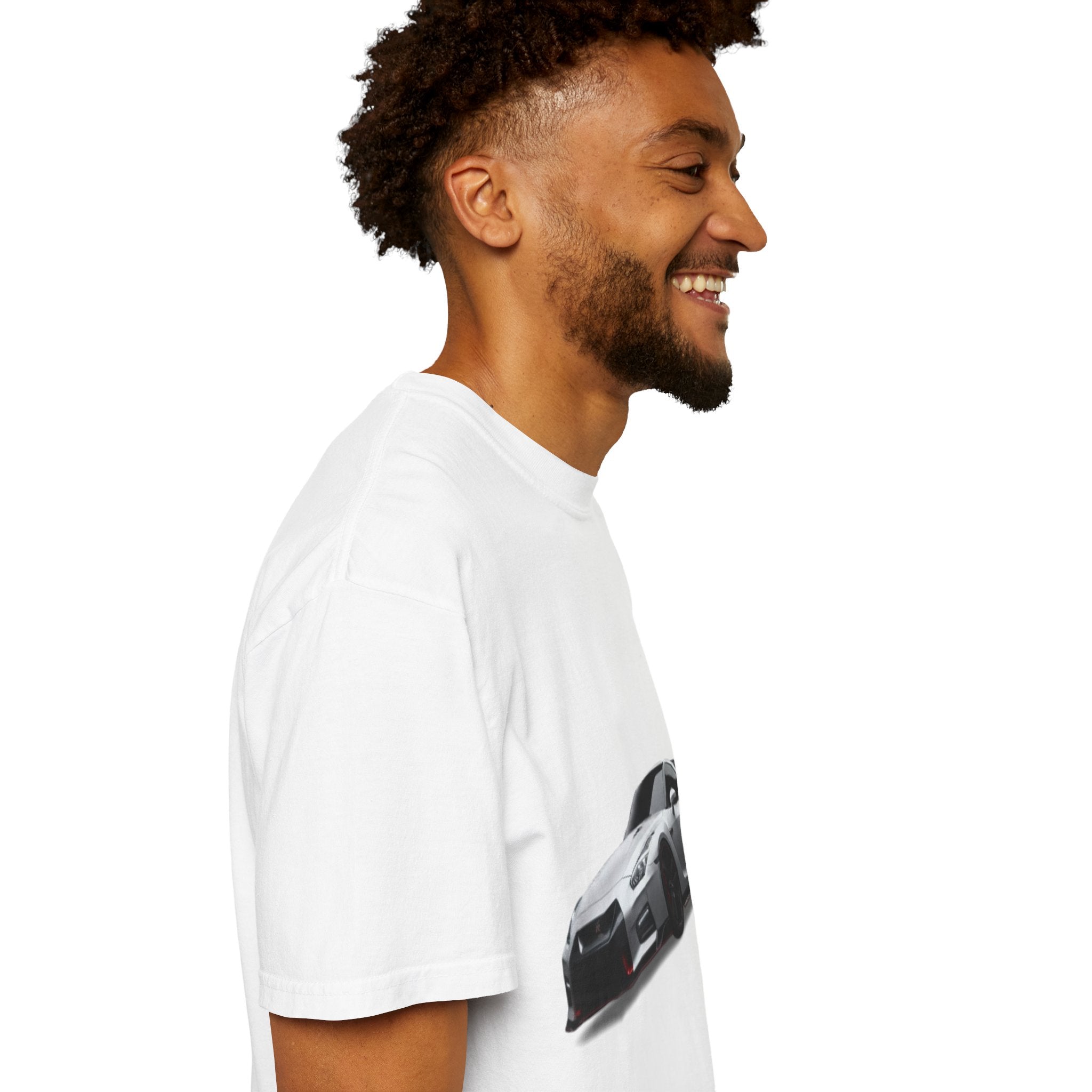 Car Enthusiast T-Shirt — Silver Sports Car Graphic with “WHOLENESS” Back Print