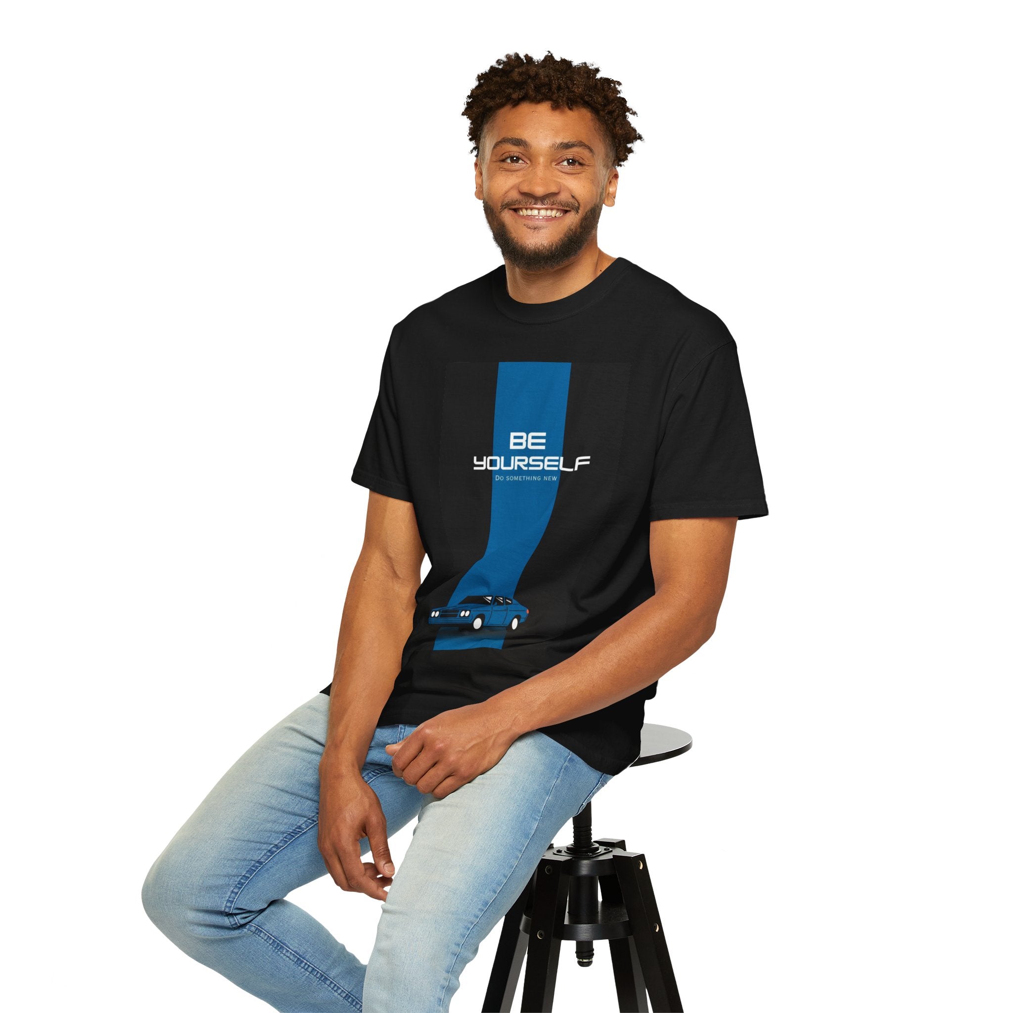 Be Yourself Graphic T-Shirt — 'Wholeness' Back Print, Retro Car Motivational Tee