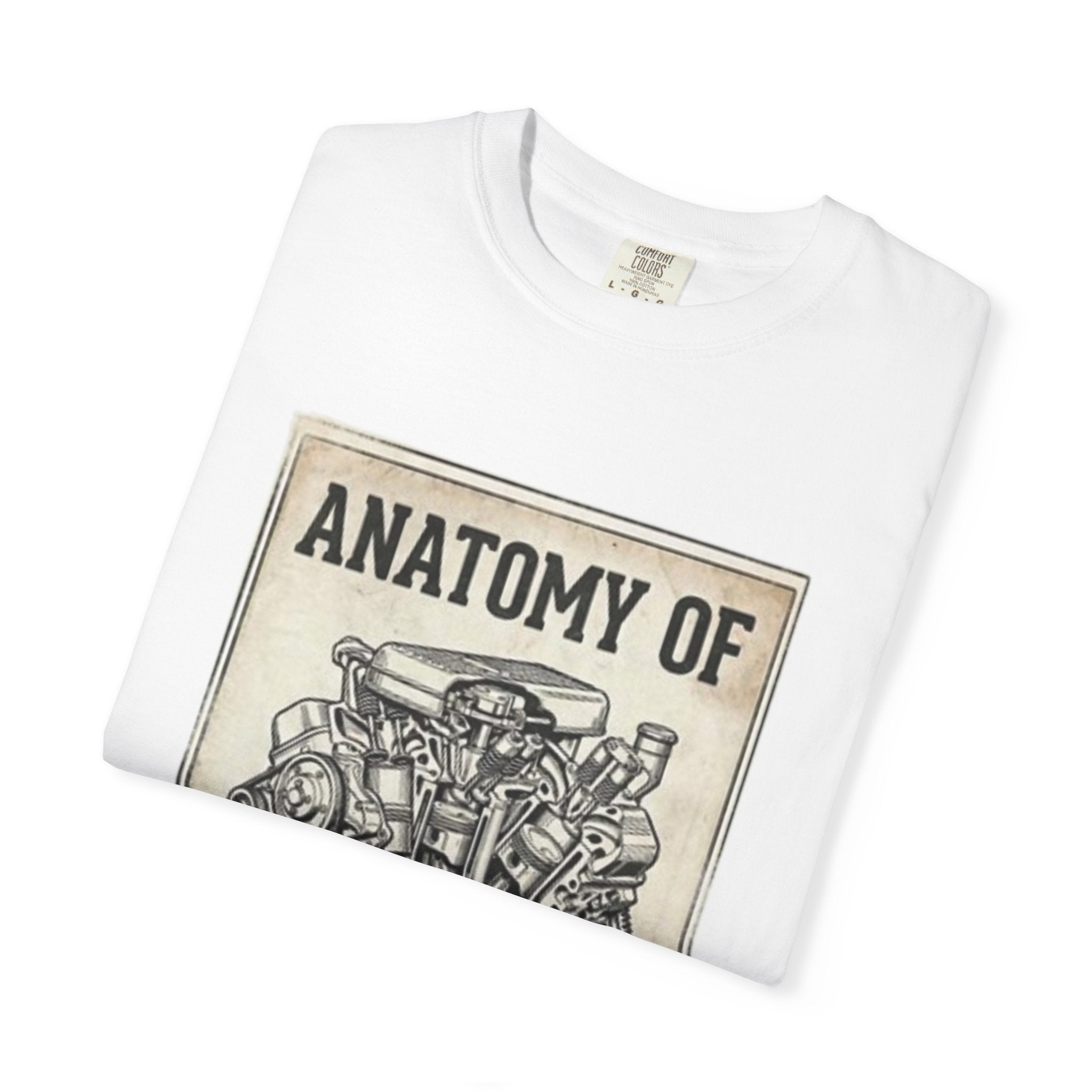 Anatomy of a V8 Engine T-Shirt — Vintage Car Engine Diagram Tee