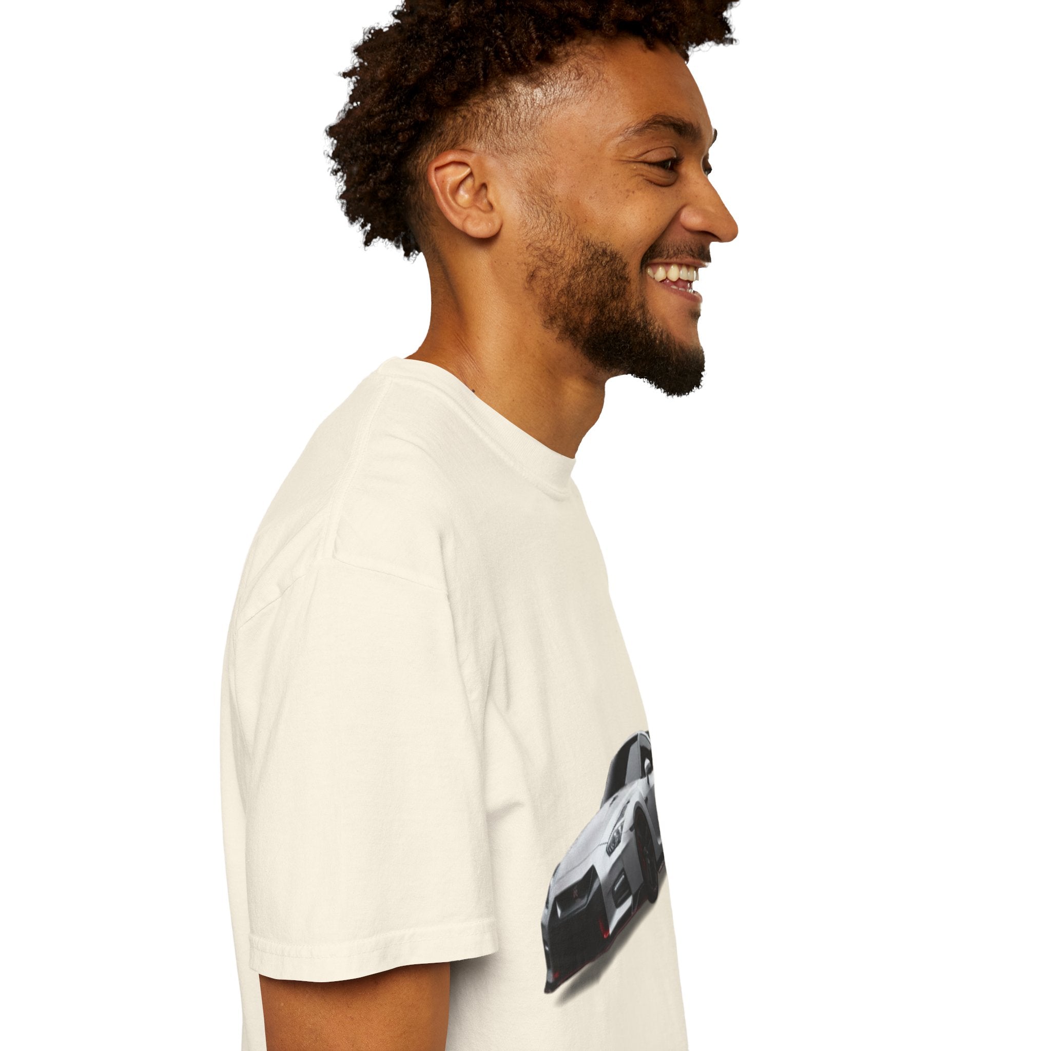 Car Enthusiast T-Shirt — Silver Sports Car Graphic with “WHOLENESS” Back Print