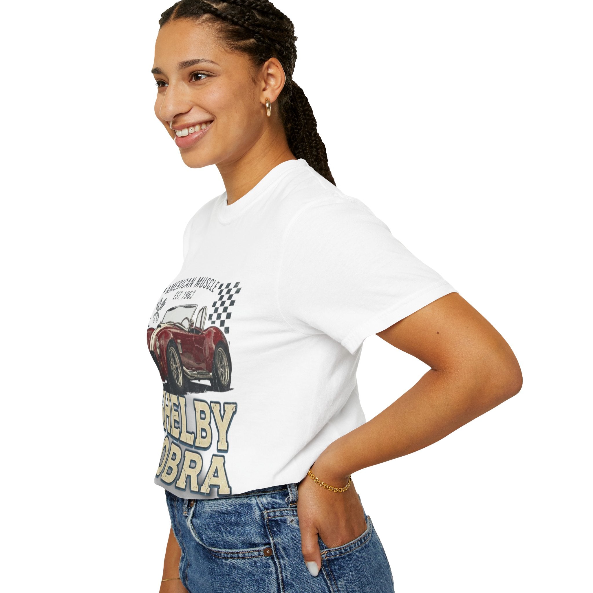 Shelby Cobra Classic Car T‑Shirt — American Muscle Vintage Racing Tee