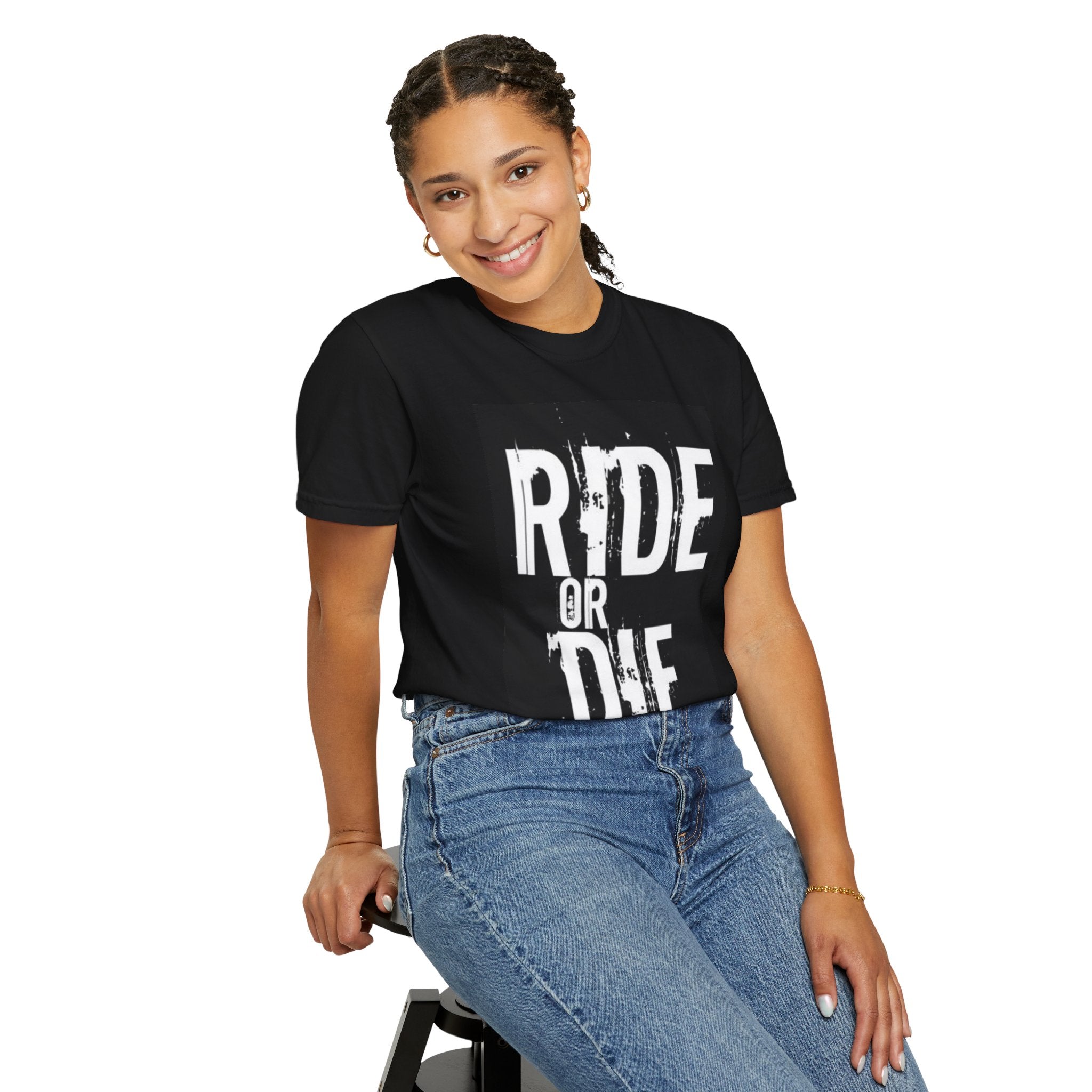 Ride or Die T‑Shirt — Vintage Motorcycle/Biker Tee with ‘Wholeness’ Back Print