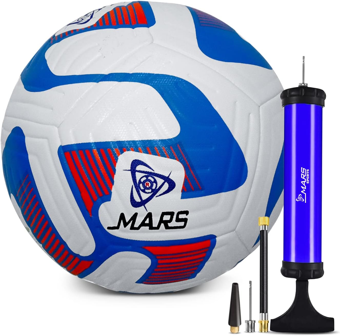 Mars Sports Football Soccer Ball with Air Pump & Accessories