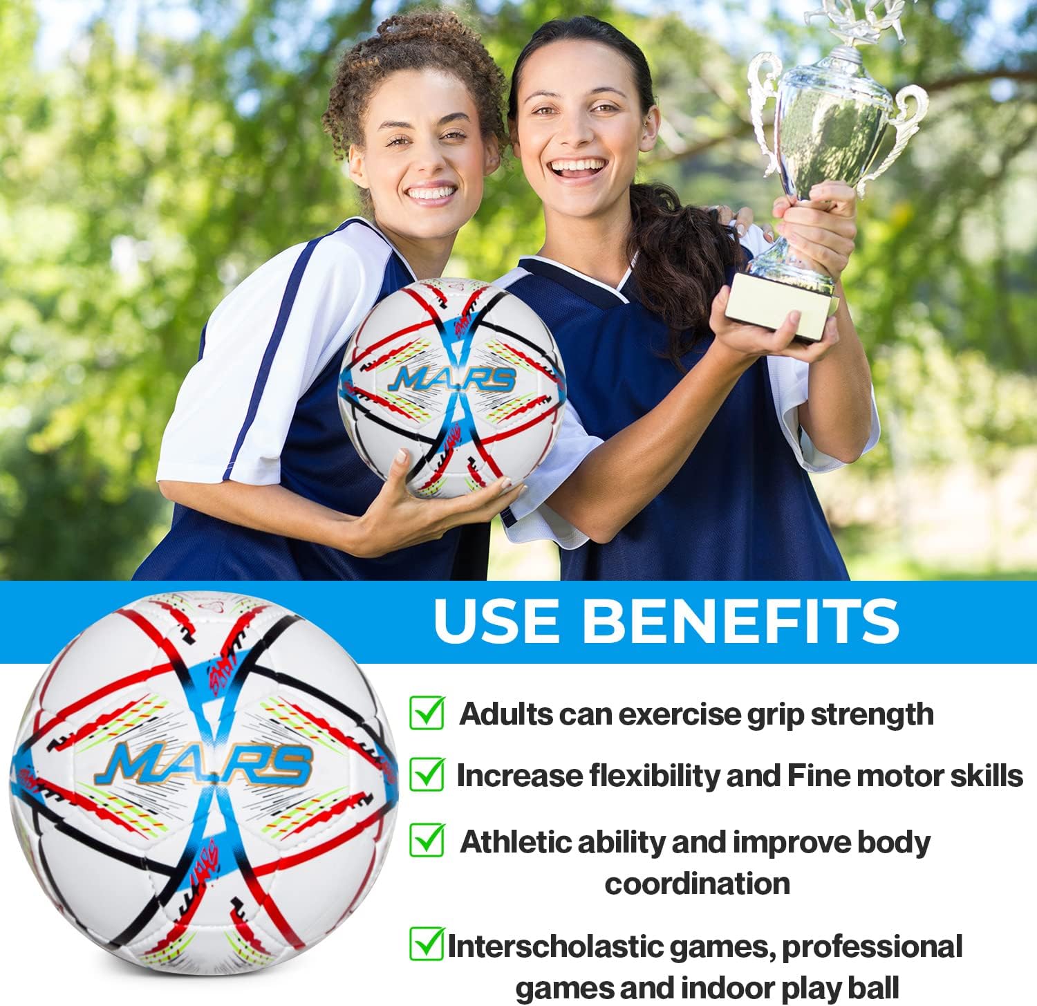 Mars Sports Football with Air Pump & Accessories