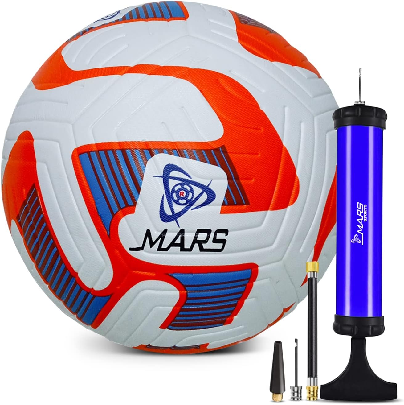 Mars Sports Football Soccer Ball with Air Pump & Accessories