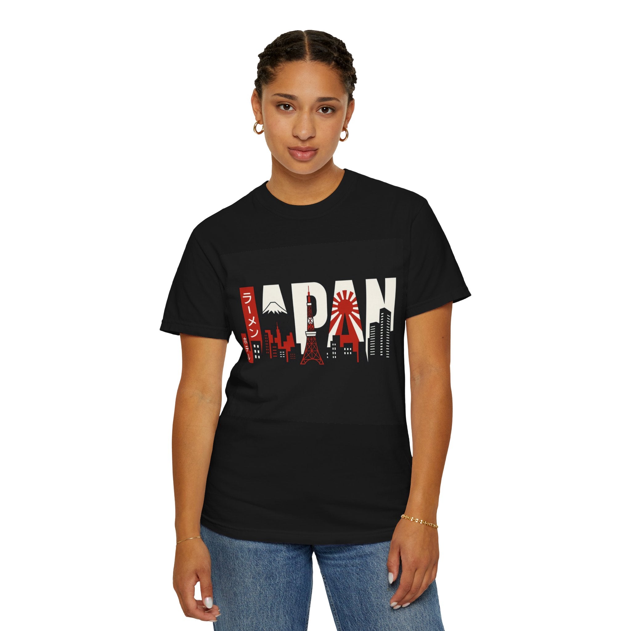 Japan Skyline T-Shirt — Retro Ramen & Mount Fuji Graphic