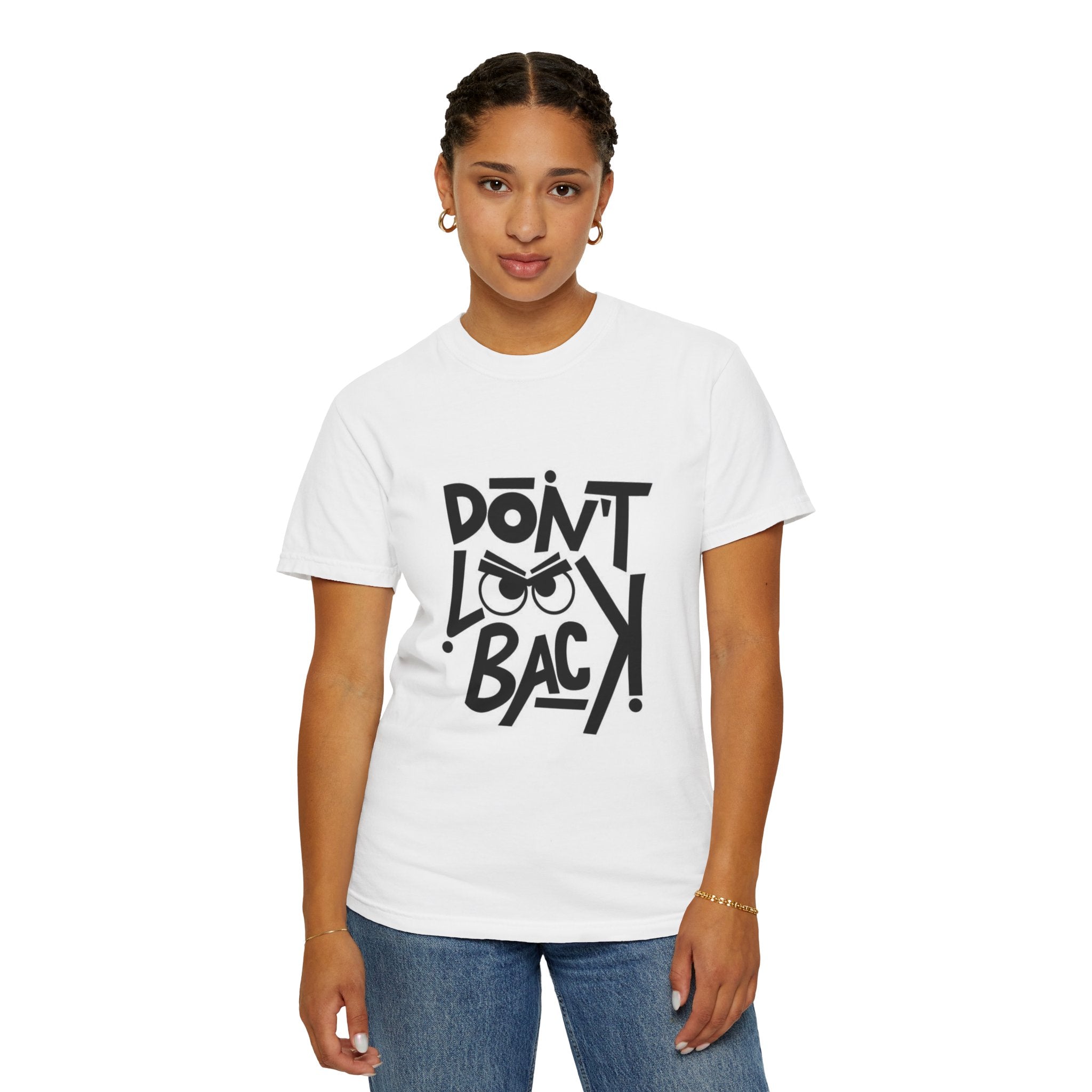 Don't Look Back T-Shirt — Motivational Graphic Tee (Wholeness Est. 1995, Retro Street Style)