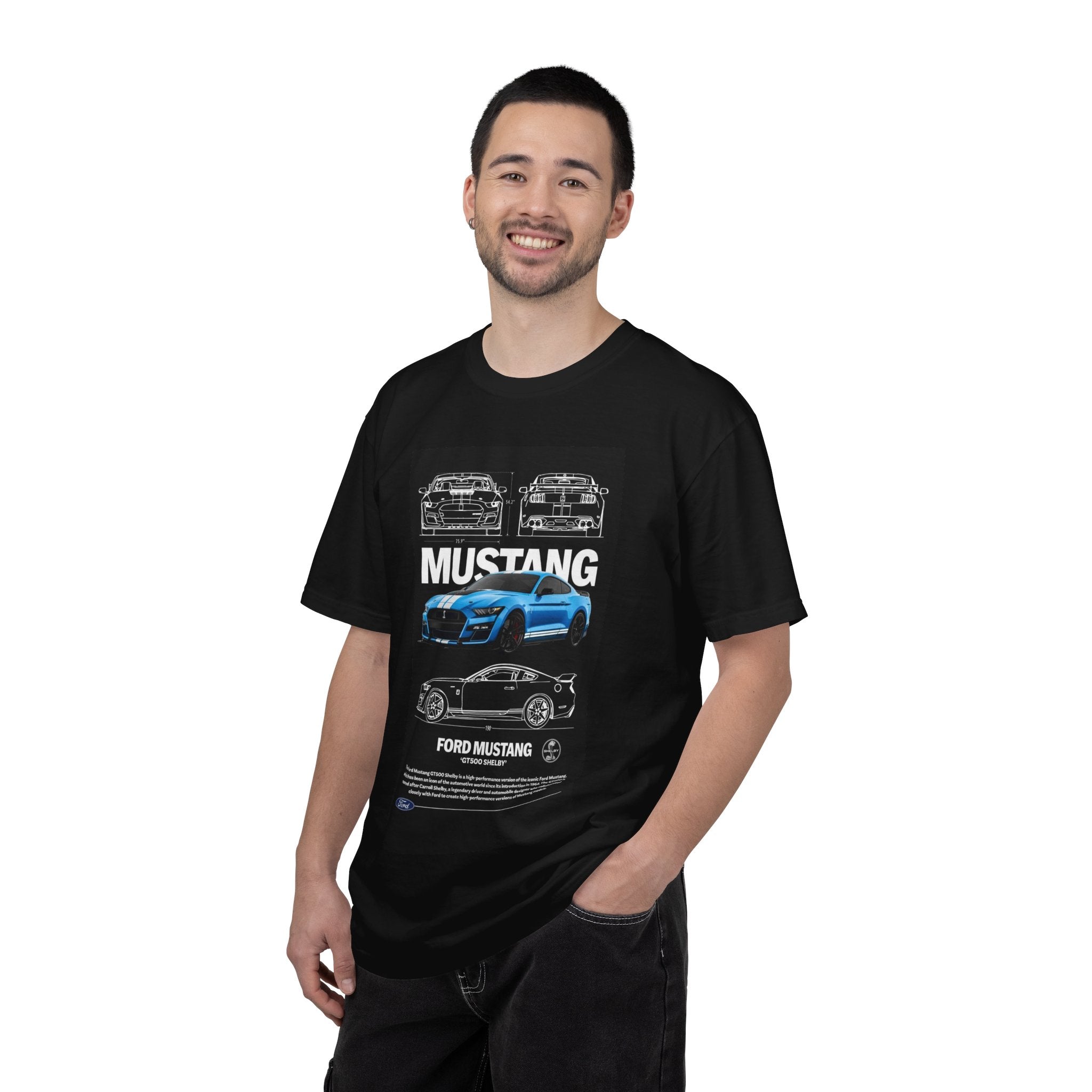 Mustang Blueprint T-Shirt — Vintage Ford Mustang Illustration Tee