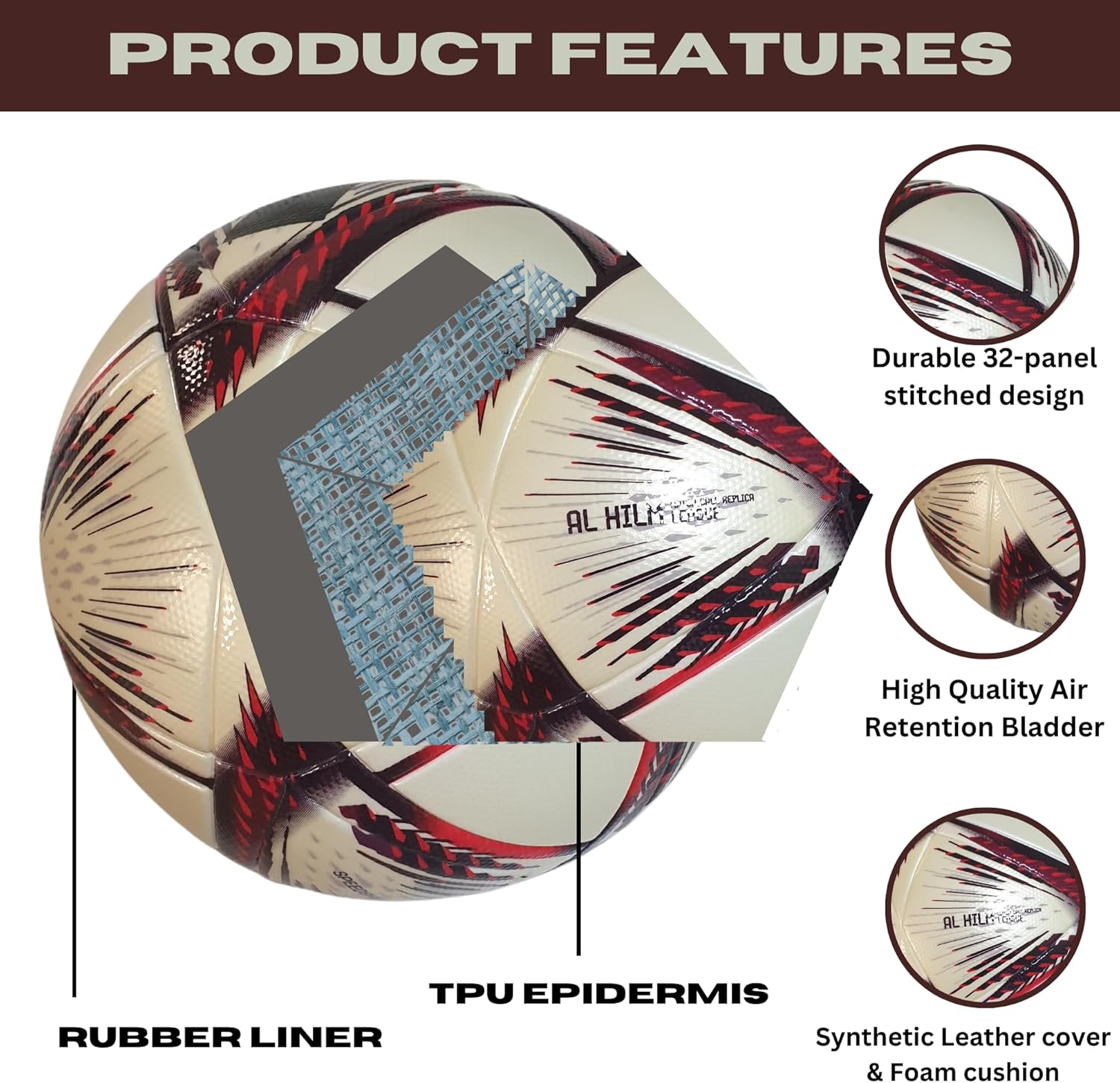 Mars Sports Football Soccer Ball with Air Pump & Accessories