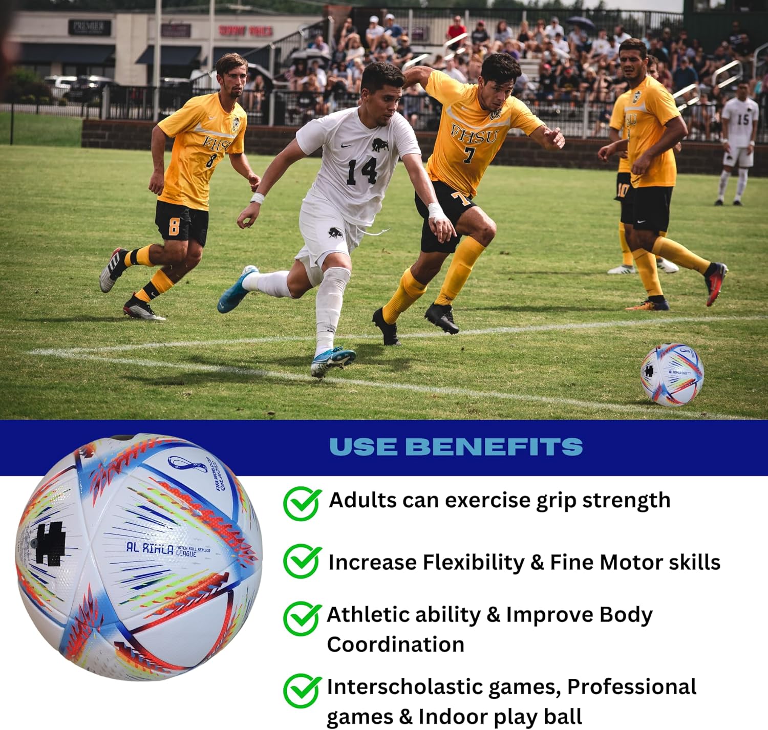 Mars Sports Football Soccer Ball with Air Pump & Accessories