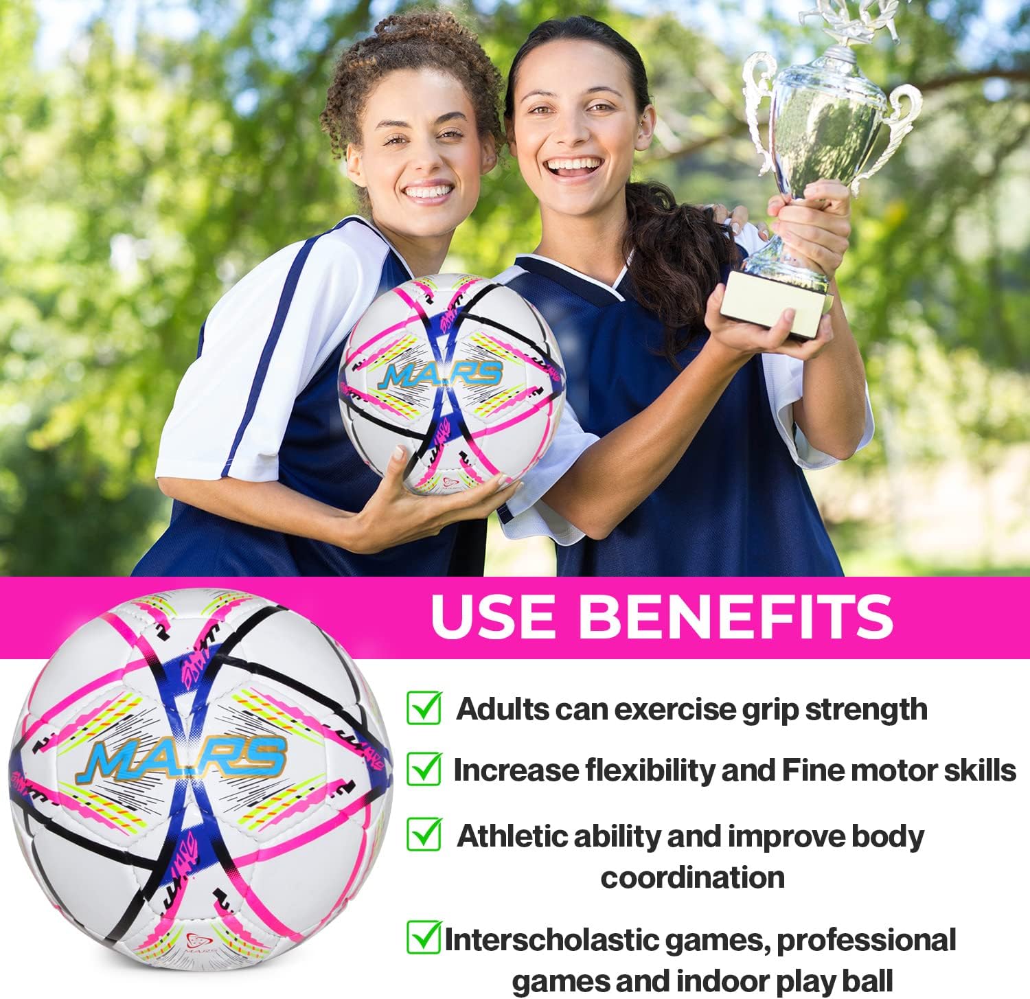 Mars Sports Football with Air Pump & Accessories