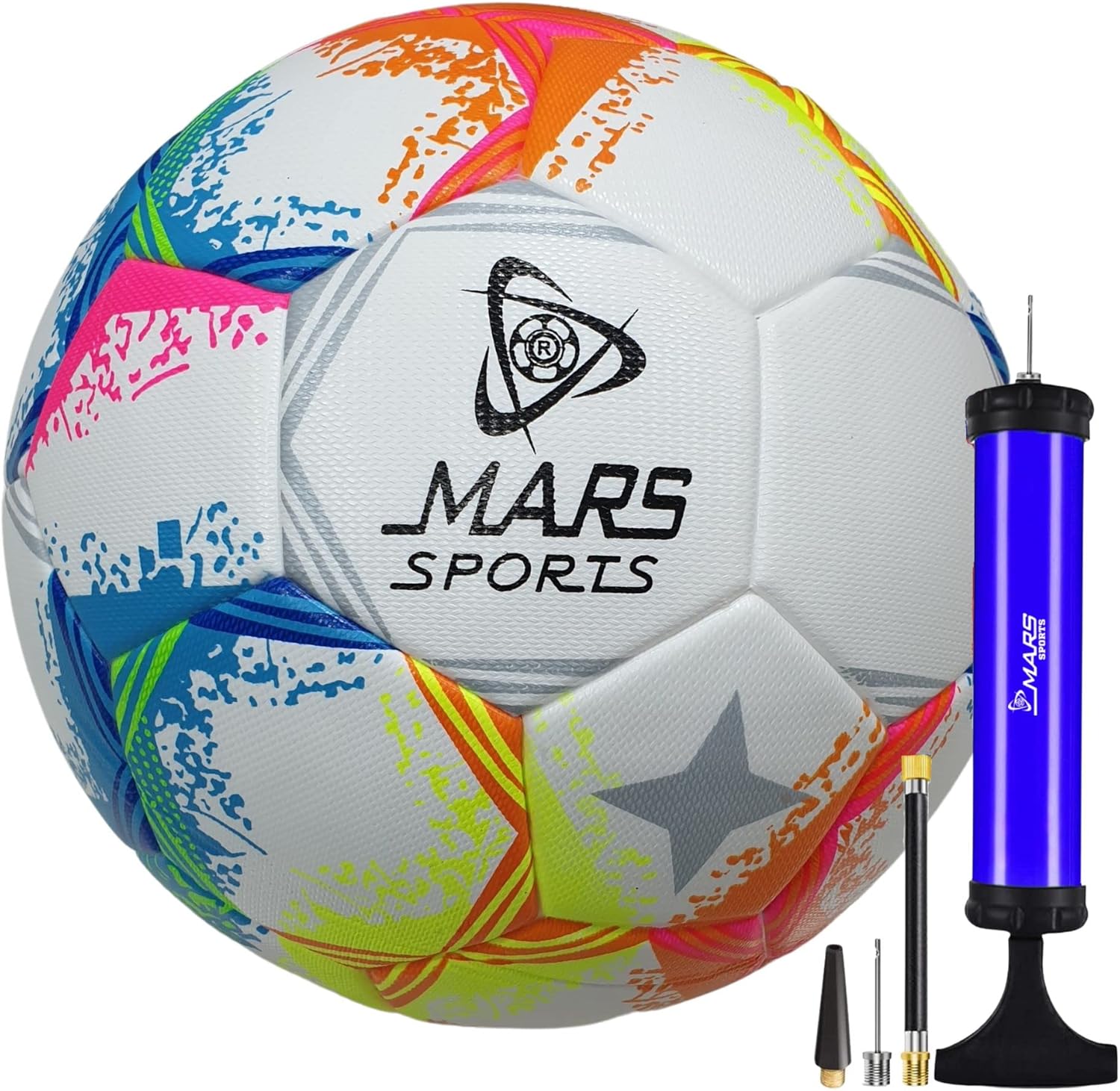 Mars Sports Football Soccer Ball with Air Pump & Accessories
