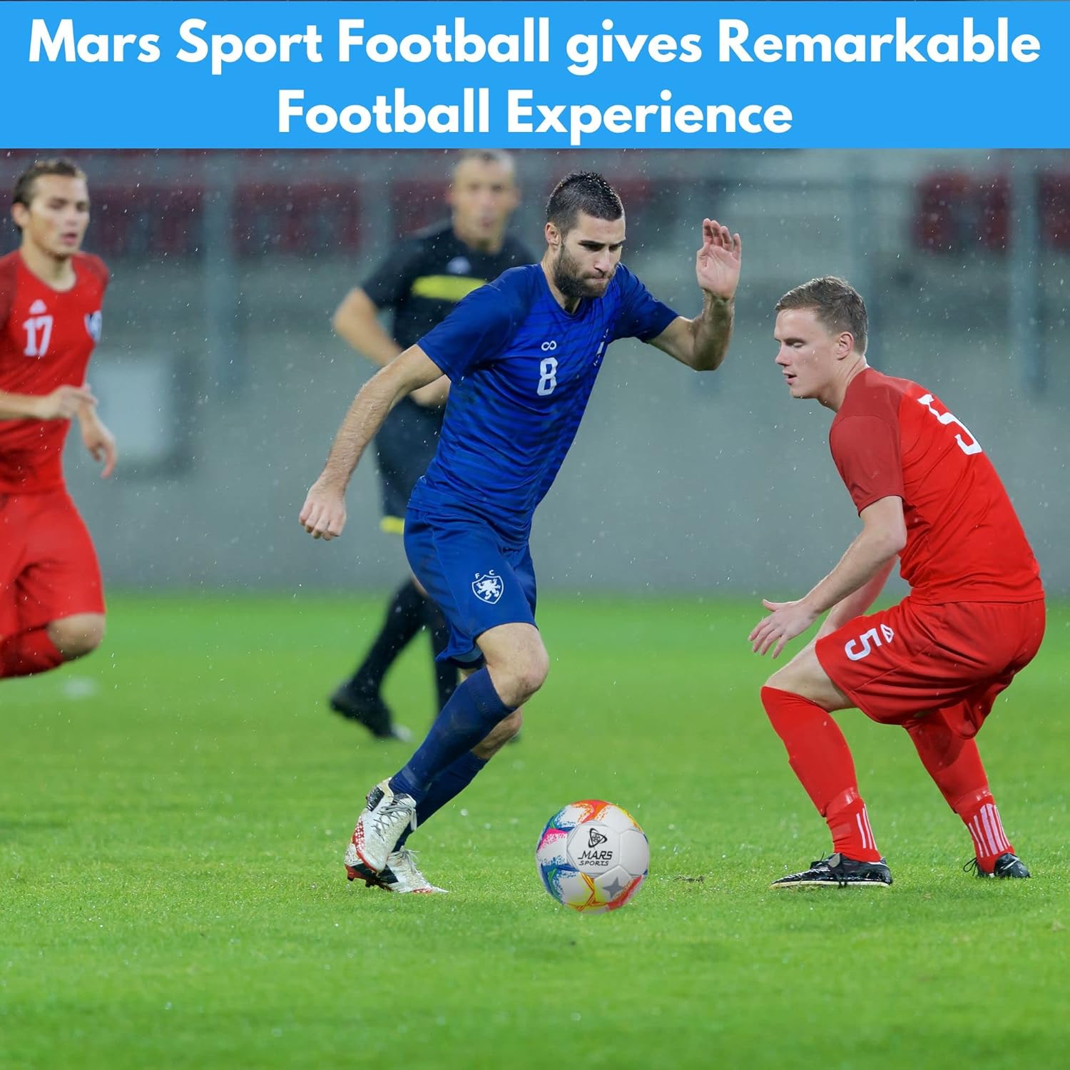 Mars Sports Football Soccer Ball with Air Pump & Accessories