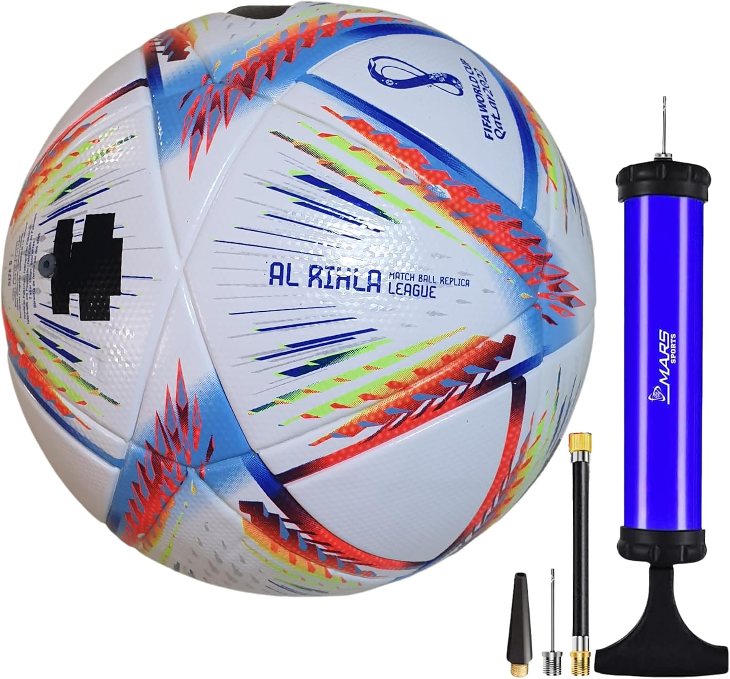Mars Sports Football Soccer Ball with Air Pump & Accessories