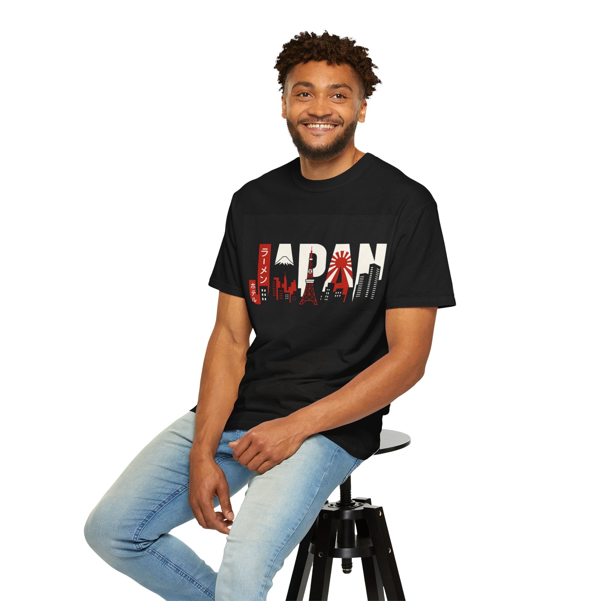 Japan Skyline T-Shirt — Retro Ramen & Mount Fuji Graphic