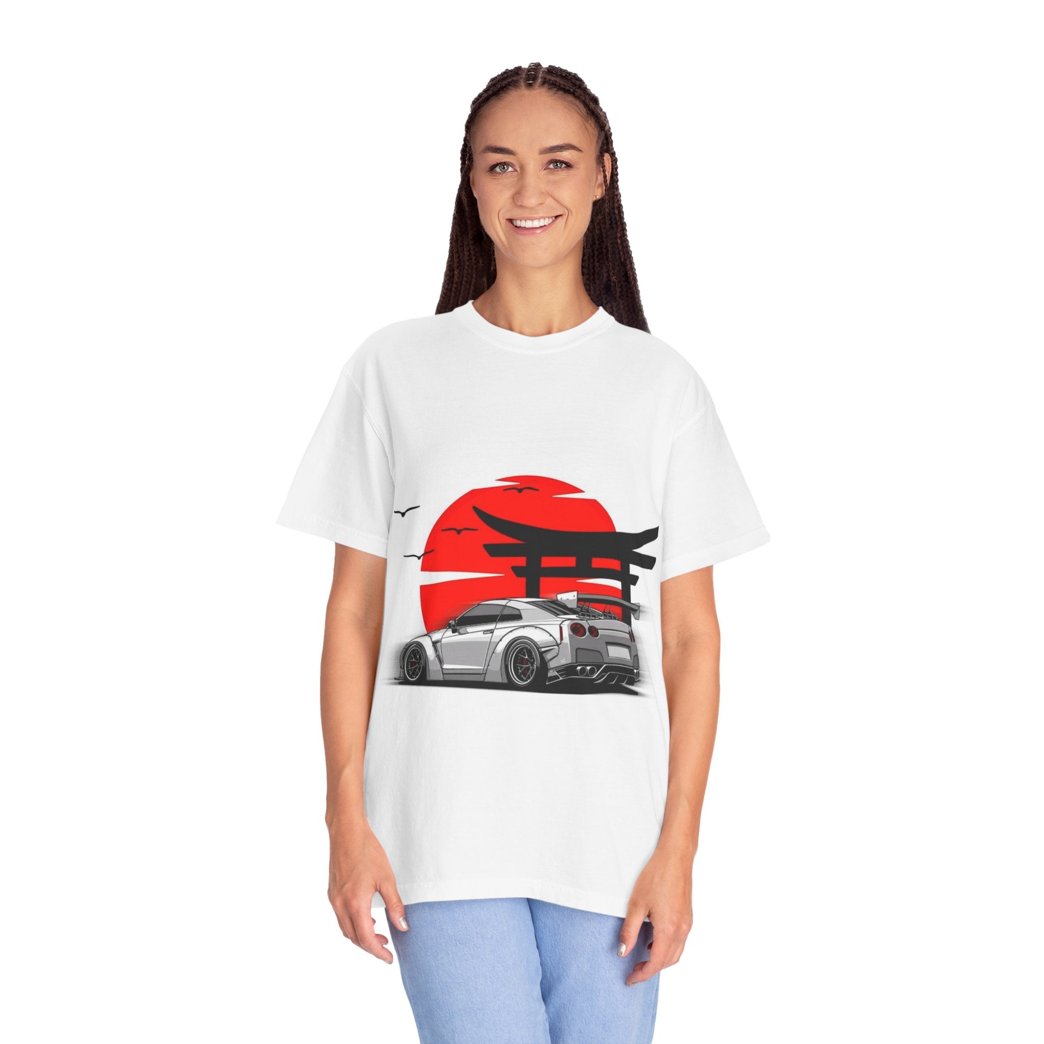JDM Skyline Tee — Red Sun Torii Sports Car T-Shirt