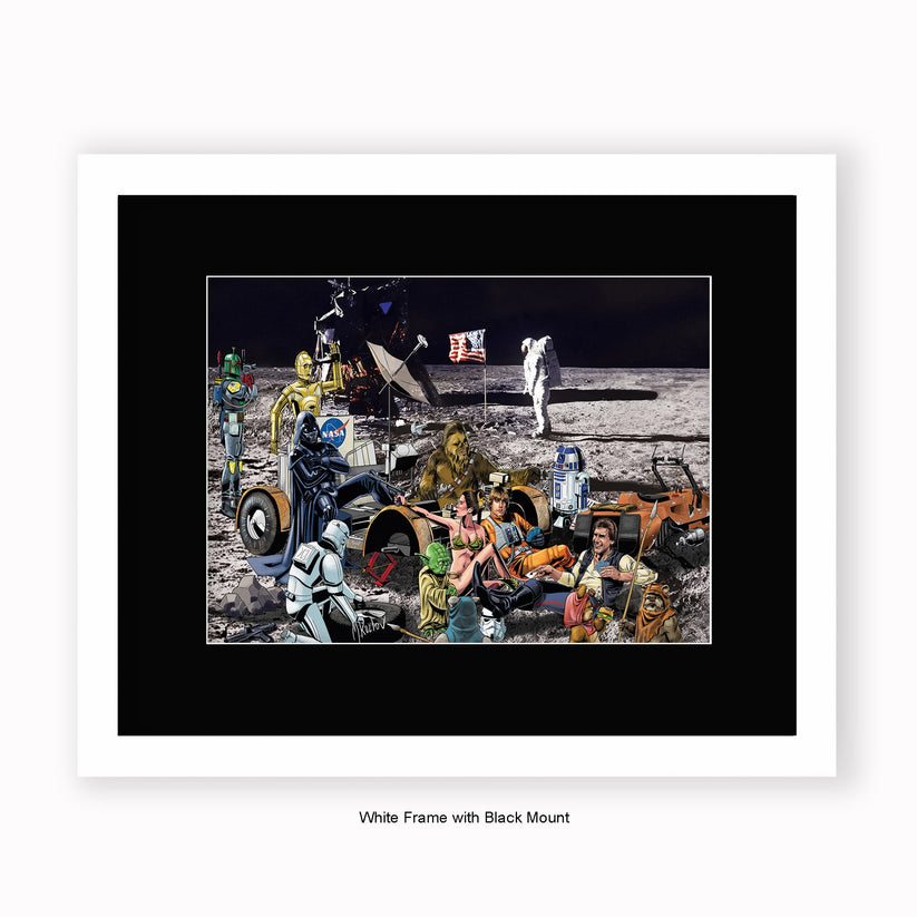 Star Wars - Moon Party - Mounted Wall Art Canvas Frame