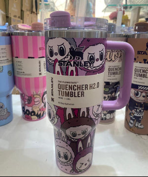 Stanley 40 oz Tumbler with Handle β Labubu Limited Edition | Leak-Resistant, Double-Wall Vacuum Insulated Stainless Steel | Keeps Drinks Hot or Cold for Hours