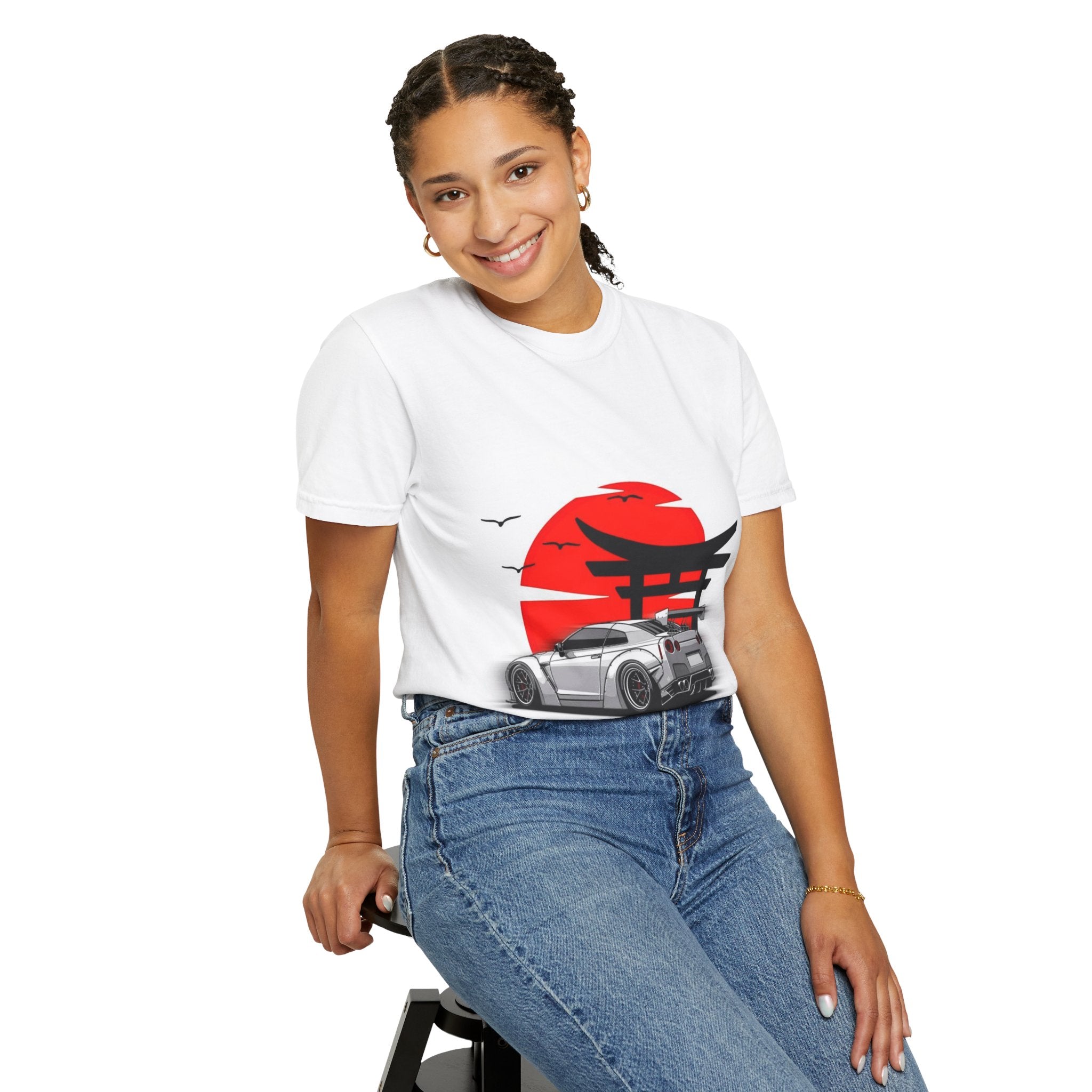 JDM Skyline Tee — Red Sun Torii Sports Car T-Shirt